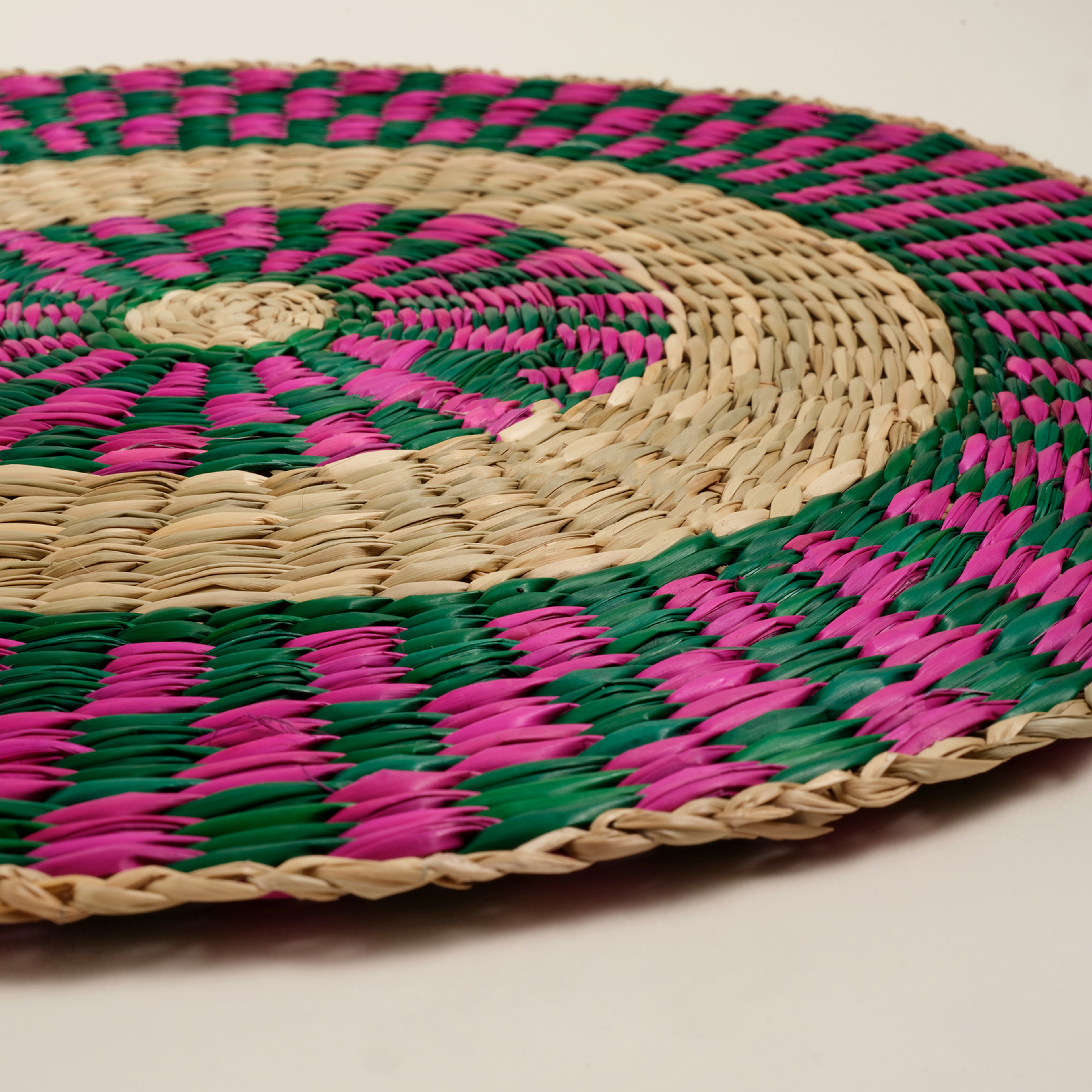 Tam Dao Deniz Çayırı Amerikan Servis 38 Cm Yeşil - Pembe