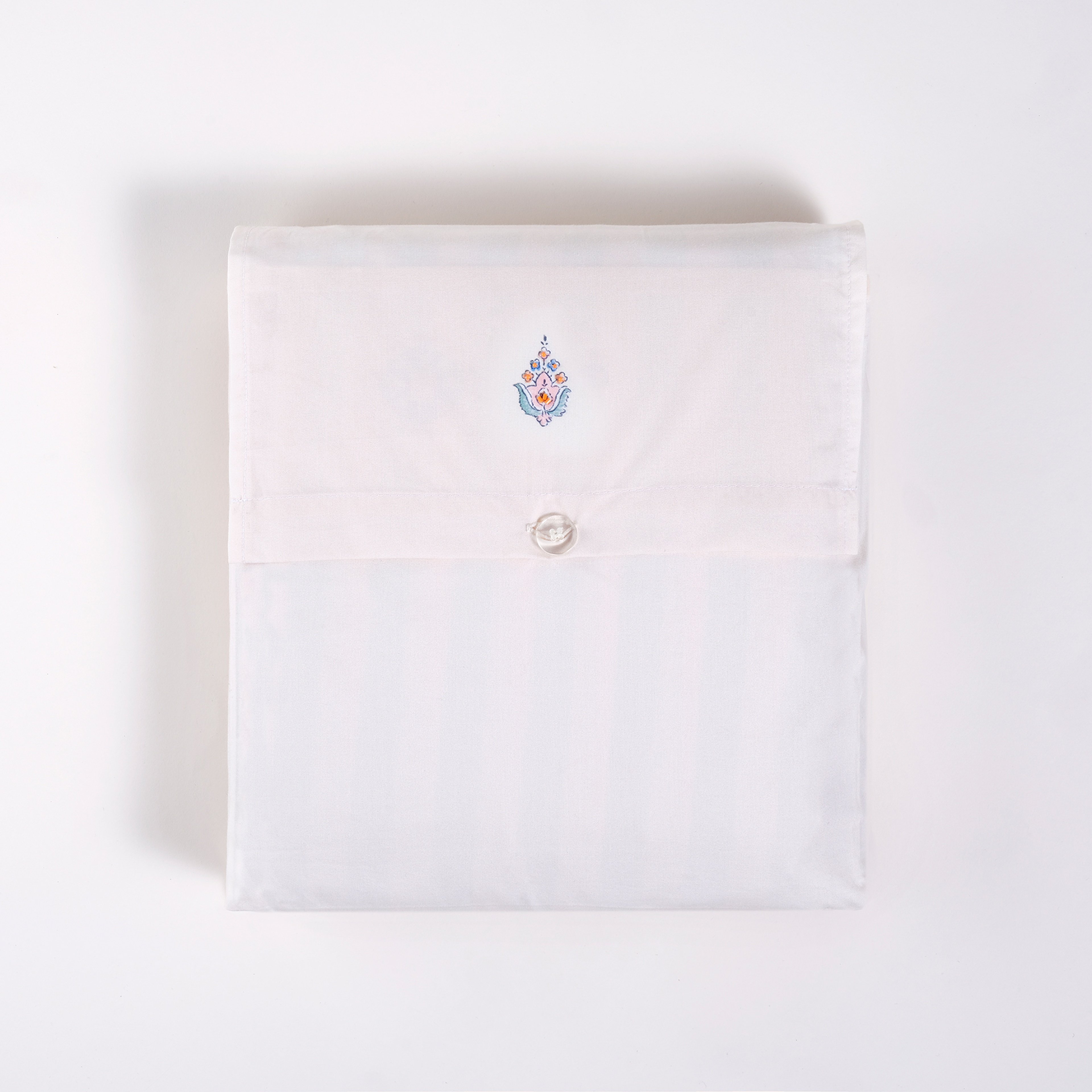 Sansad 200 Tc Püsküllü El İşi Nakışlı Çift Kişilik Pamuk Percale Nevresim Takımı 200x220 Cm Yeşil