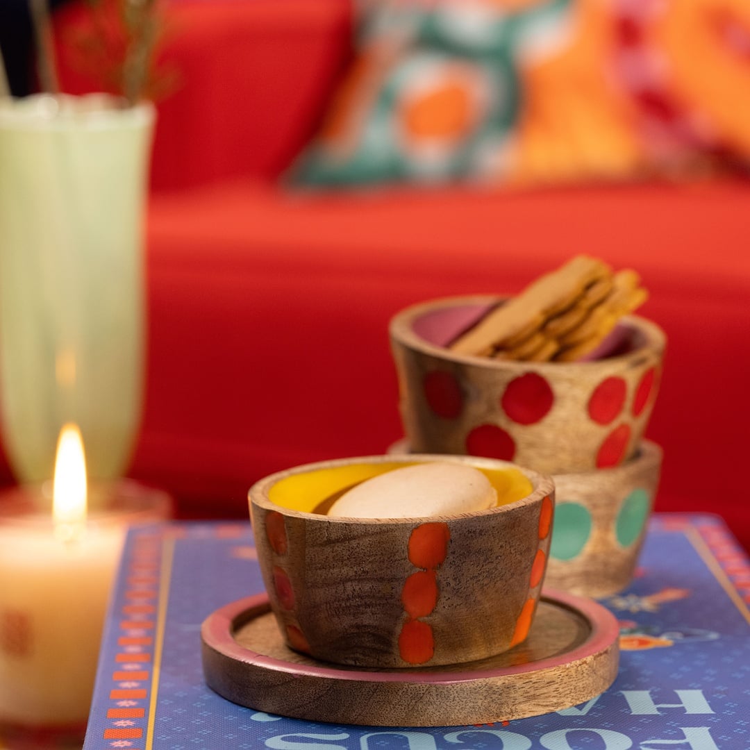 Lakrı Mango Ağacı Çerezlik 8x8x4 Cm Sarı