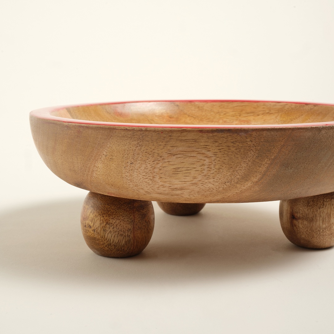 Lakrı Mango Ağacı Sunum Tahtası 22x22x8 Cm Kırmızı