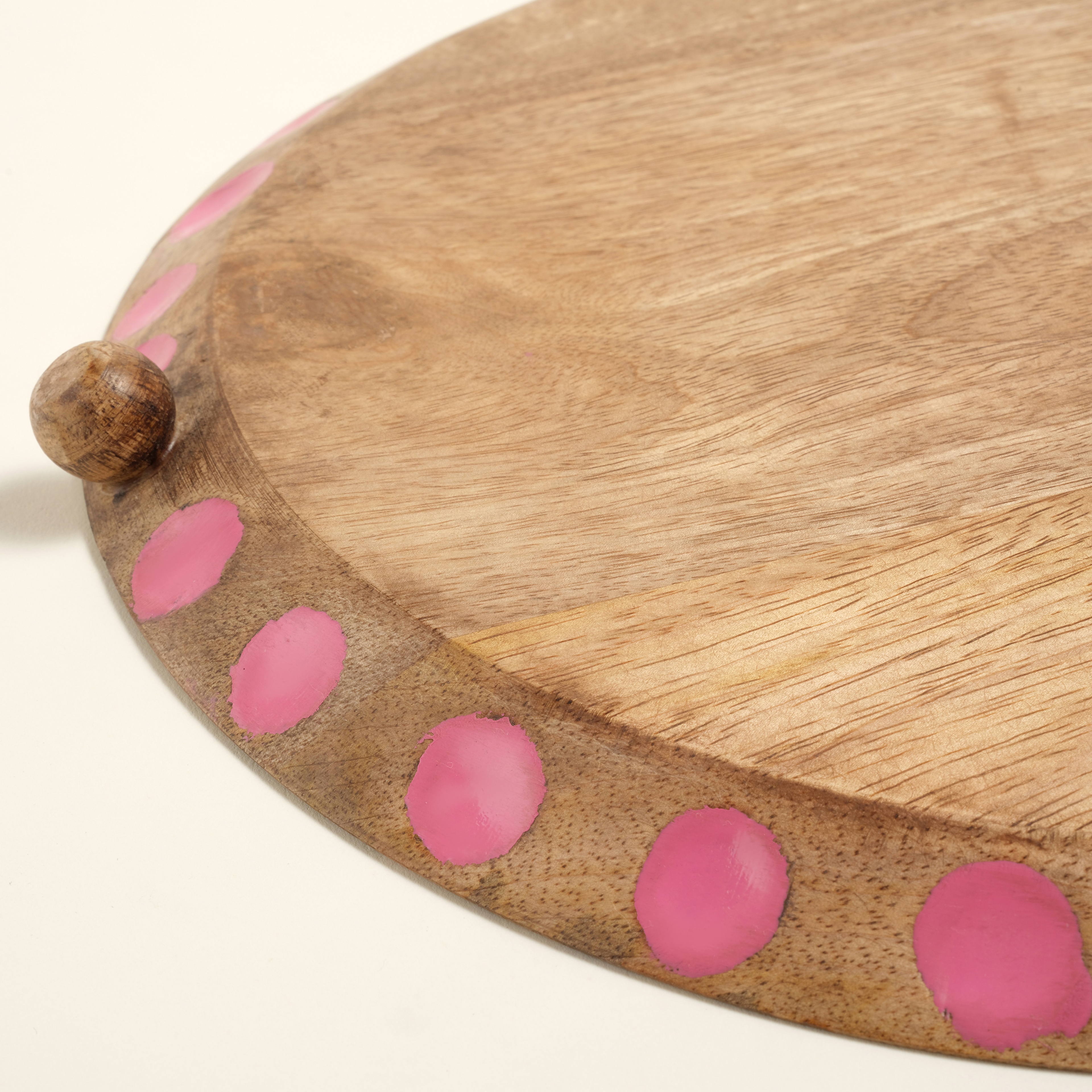 Lakrı Mango Ağacı Sunum Tahtası 30x30x2 Cm Fuşya