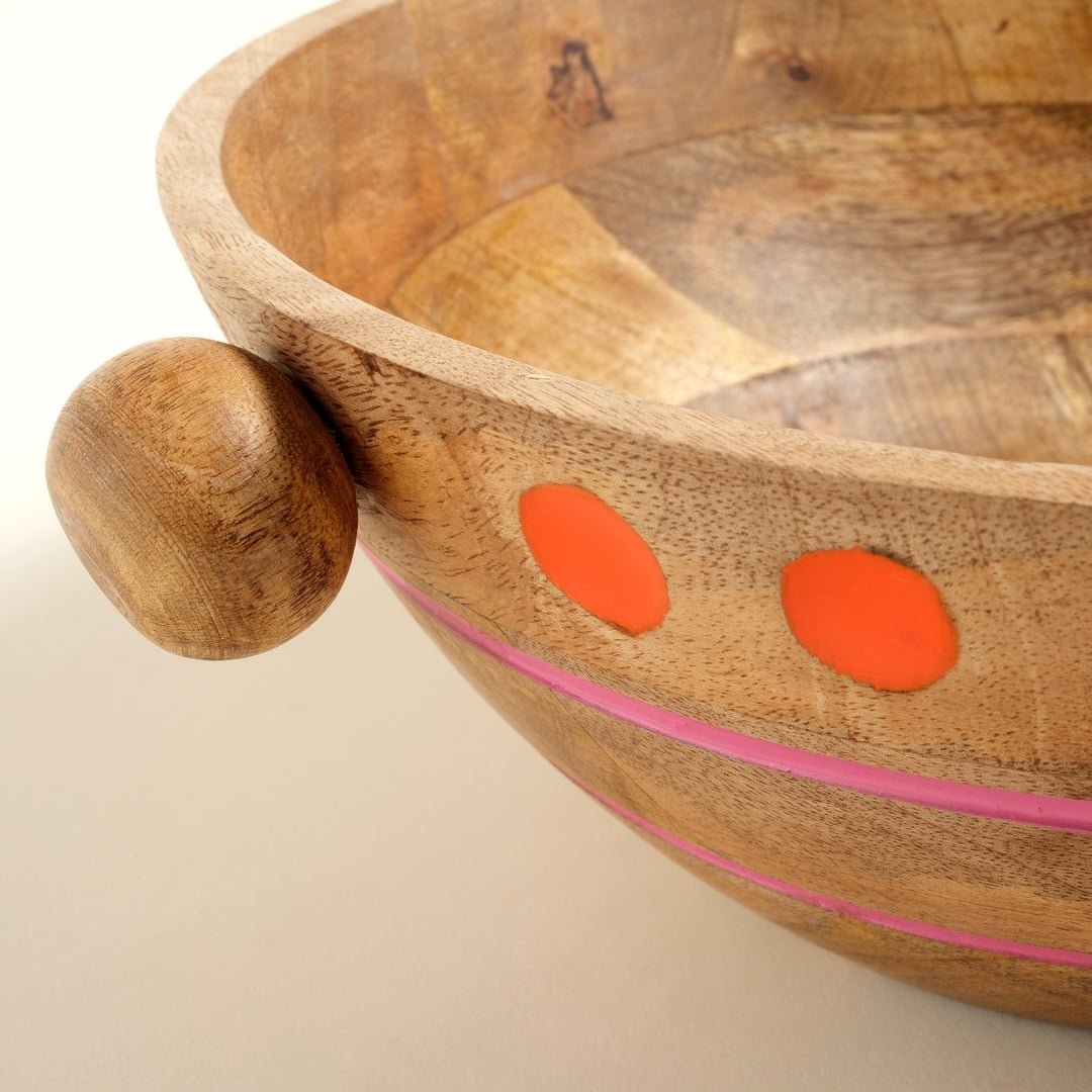 Lakrı Mango Ağacı Kase 36x30x12 Cm Turuncu