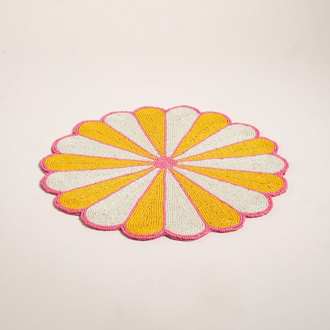 Khanpur Cam Boncuk Amerikan Servis 35 Cm Sarı