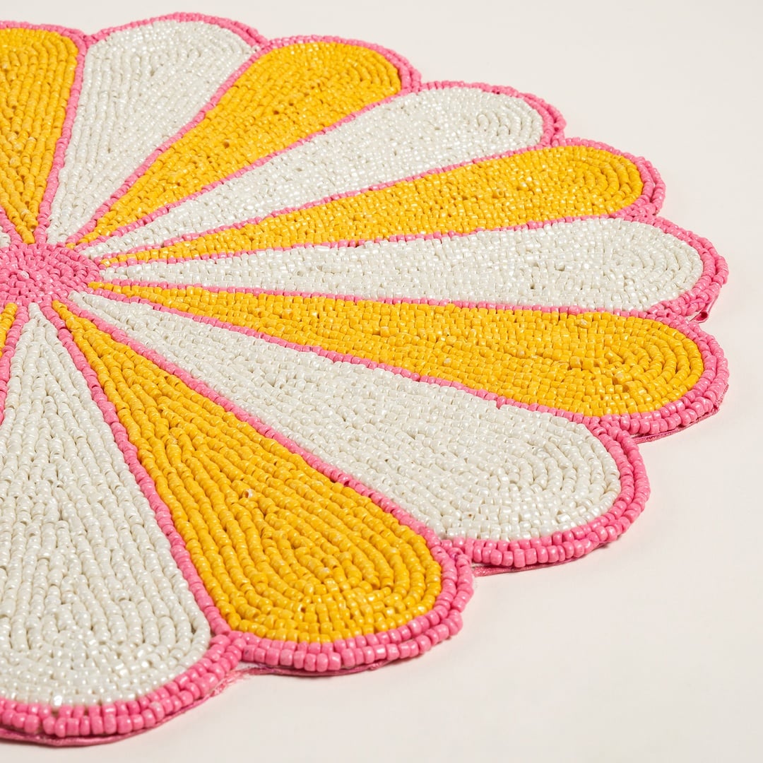 Khanpur Cam Boncuk Amerikan Servis 35 Cm Sarı