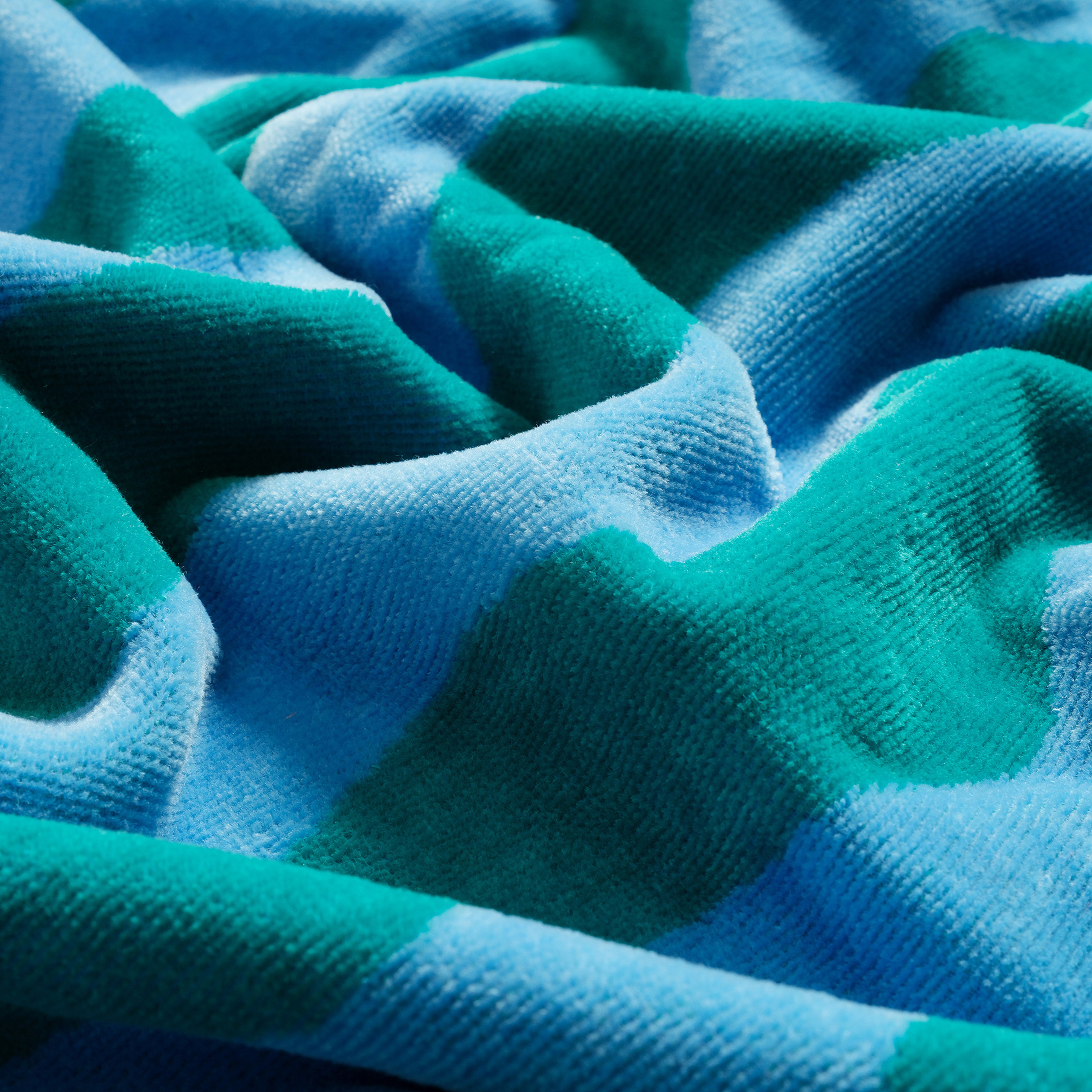 Tabea Nakışlı Pamuk Plaj Havlusu 90x180 Cm Yeşil - Mavi