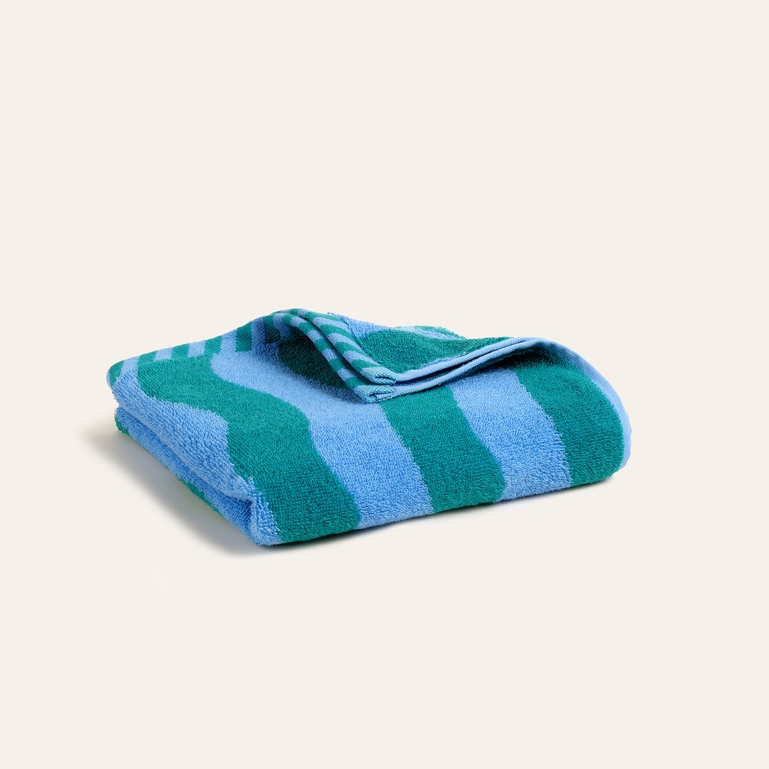 Tabea Pamuk Pamuk %100 Pamuk Yüz Havlusu 50x90 Cm Yeşil - Mavi