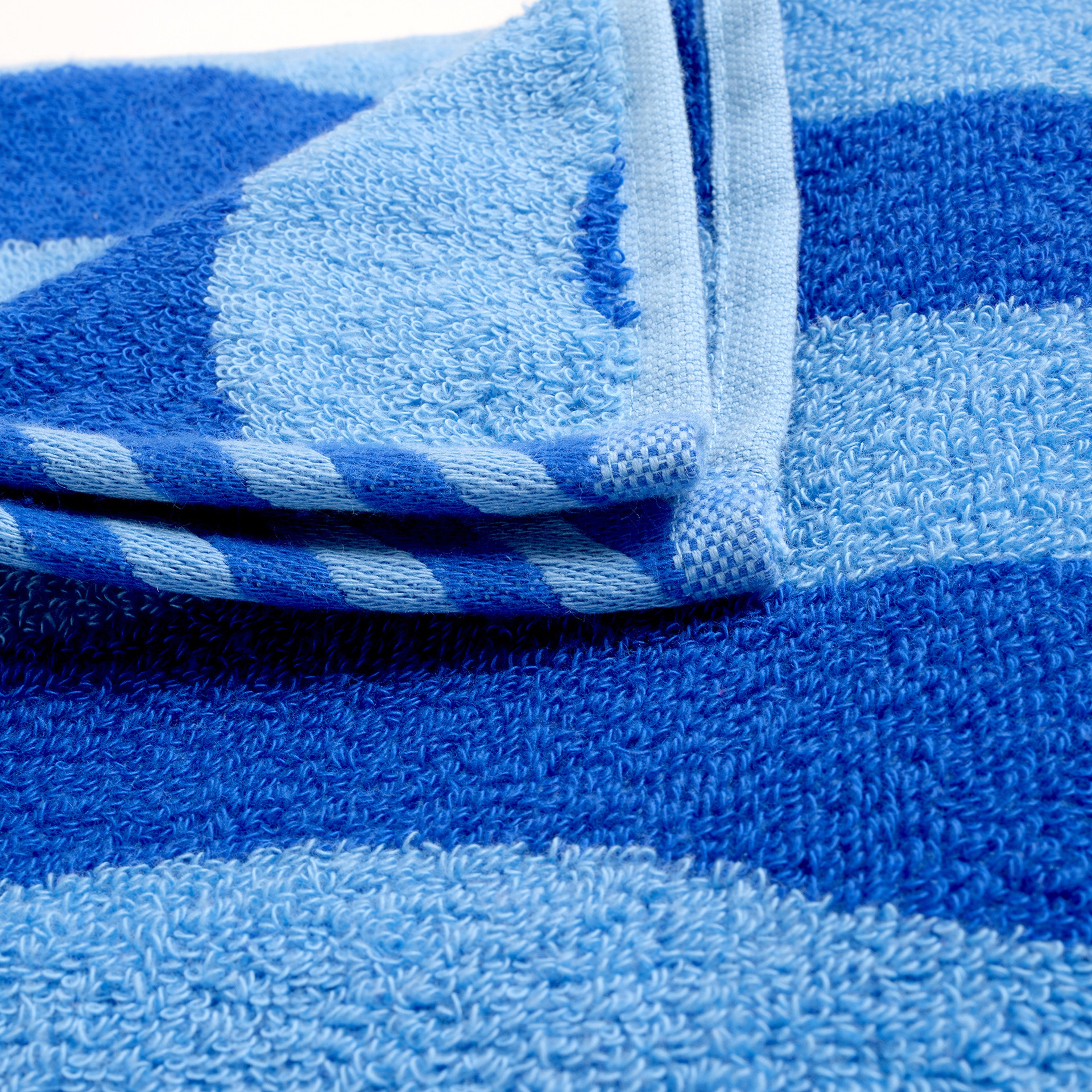 Tabea Pamuk Pamuk %100 Pamuk Yüz Havlusu 50x90 Cm Açık Mavi - Koyu Mavi