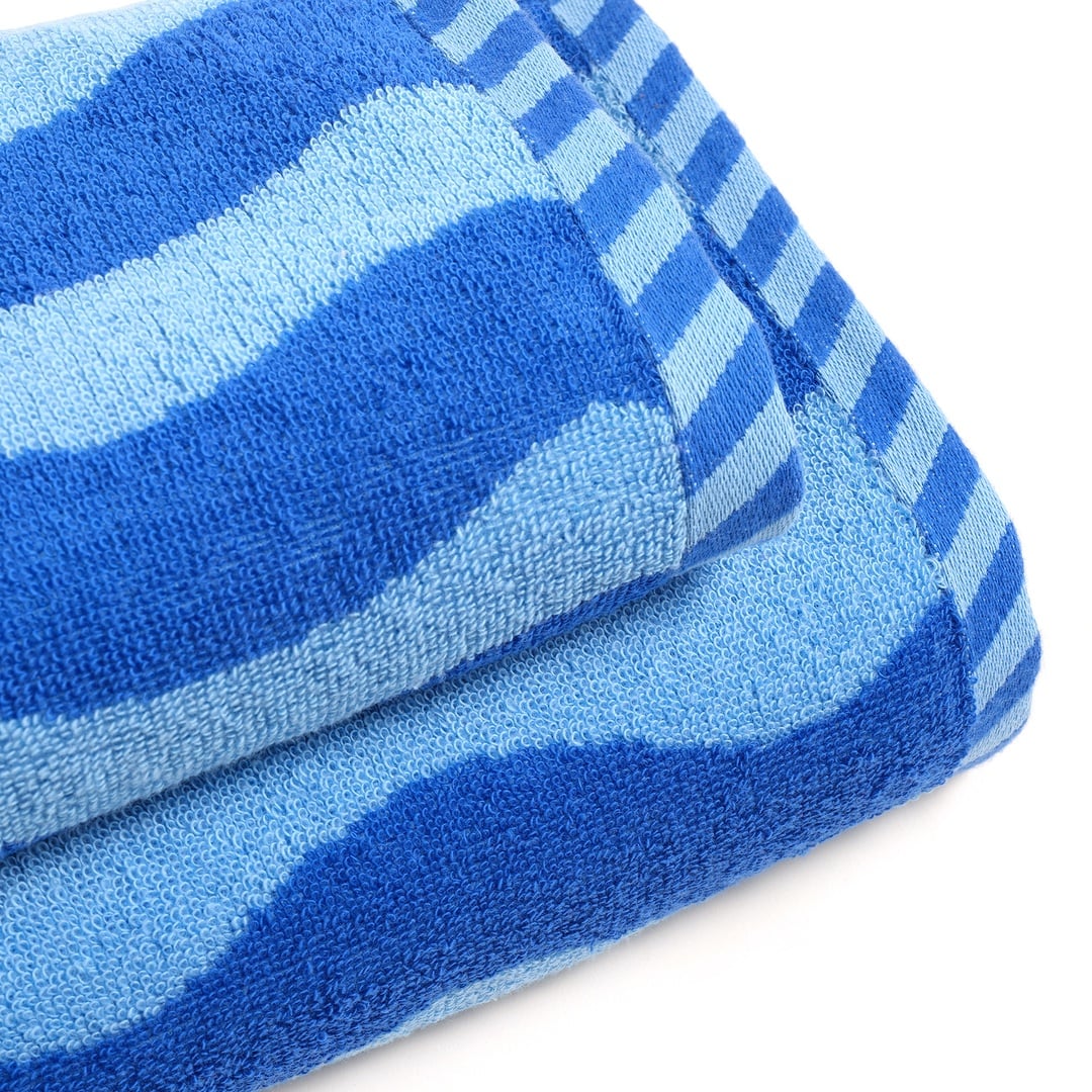 Tabea Pamuk Pamuk %100 Pamuk Yüz Havlusu 50x90 Cm Açık Mavi - Koyu Mavi