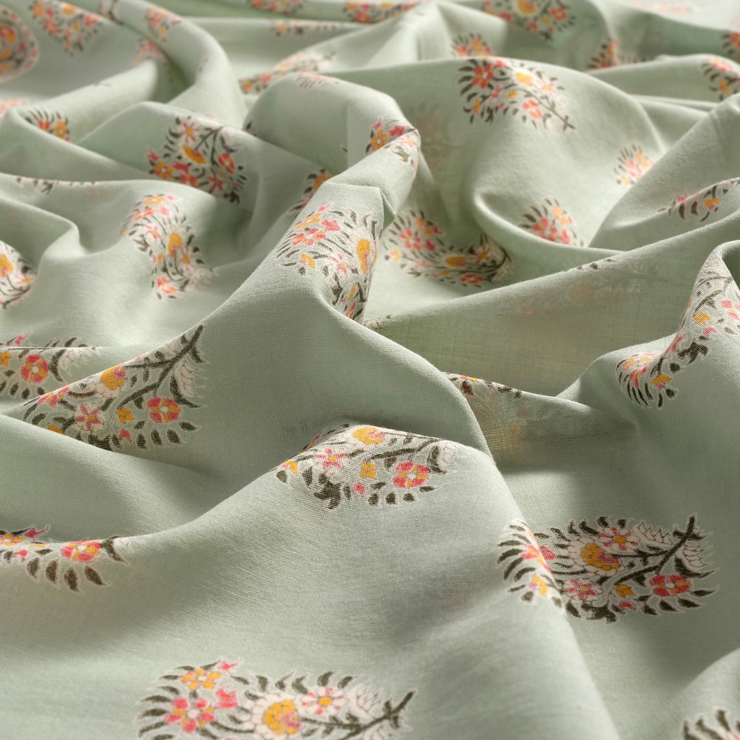 Gaya El Baskısı Fular 115x115 Cm Yeşil