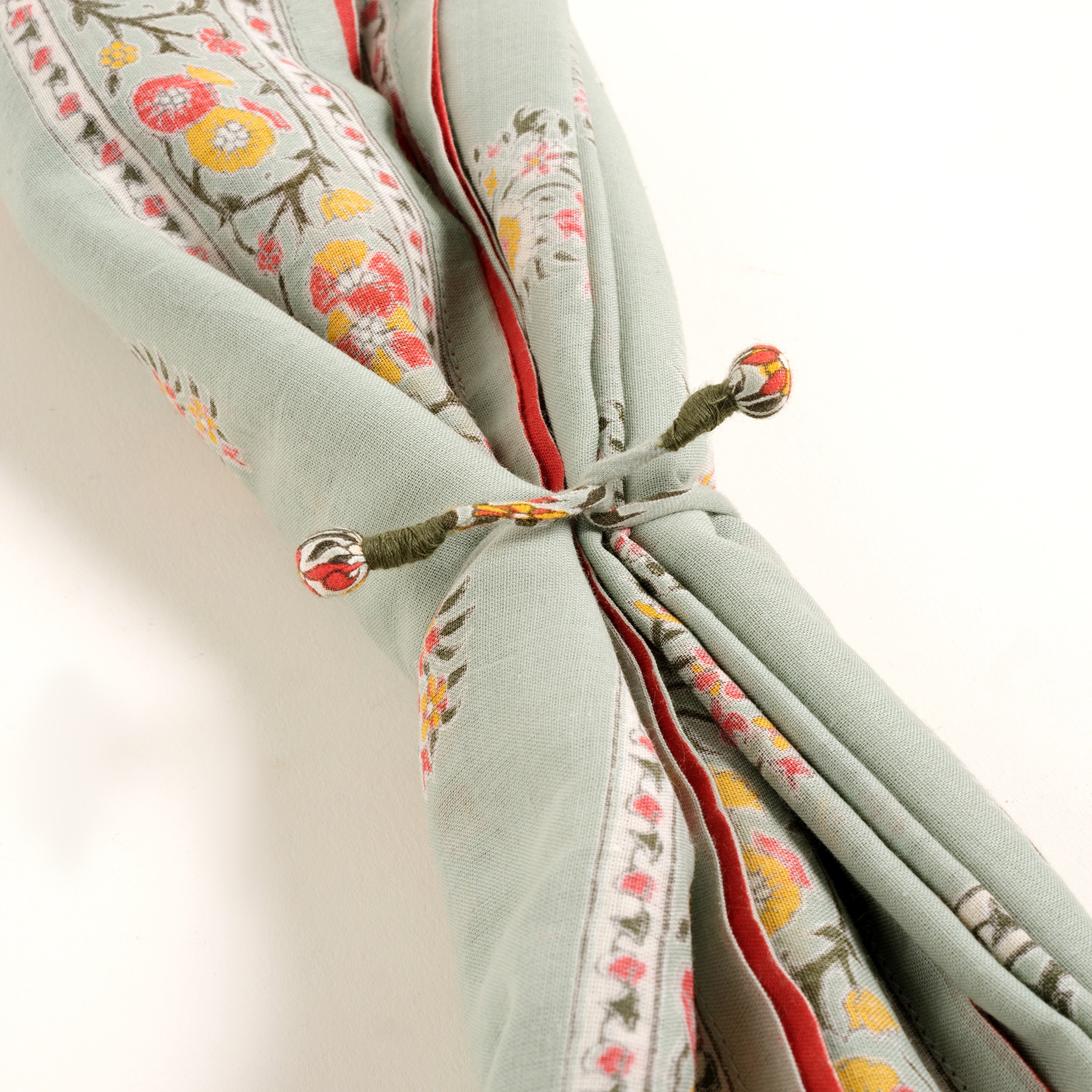 Gaya El Baskısı Fular 115x115 Cm Yeşil