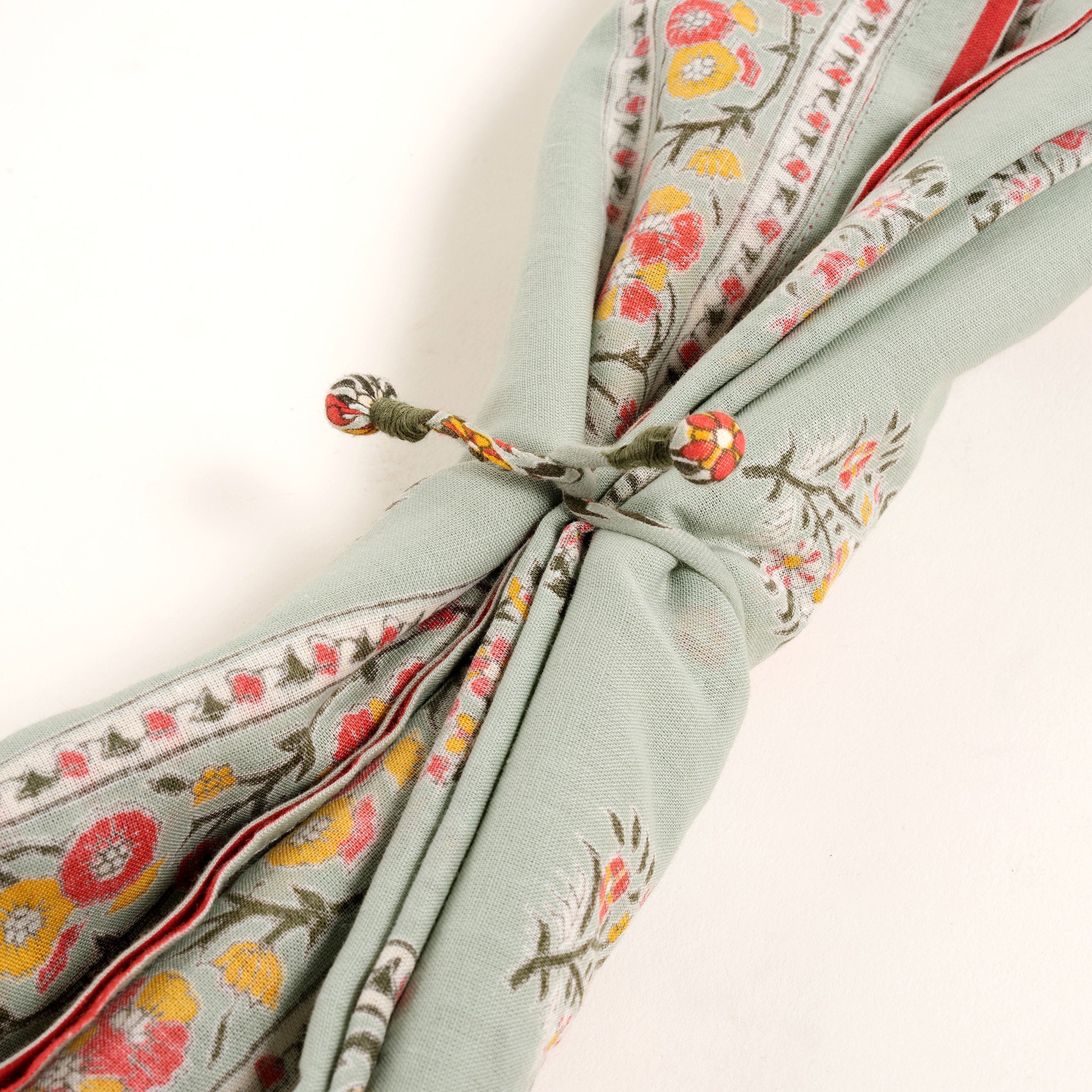 Gaya El Baskısı Fular 115x115 Cm Yeşil