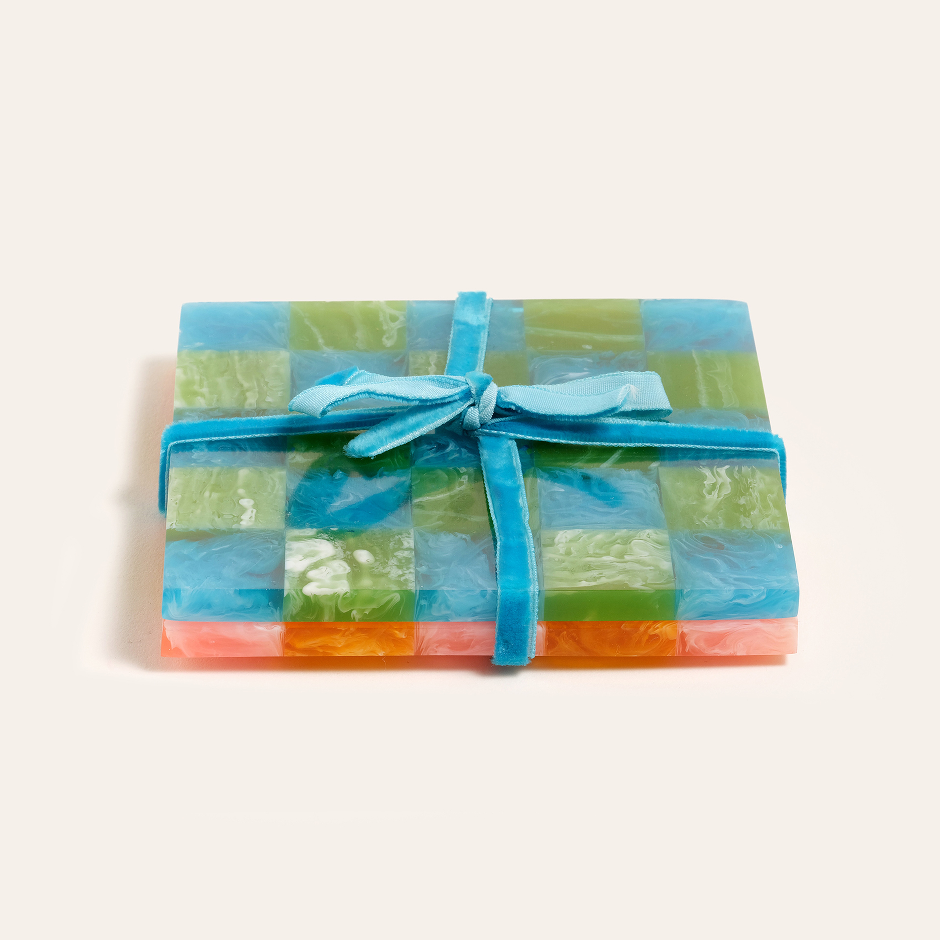 Tanda Reçine Bardak Altlığı 10x10x1 Cm Renkli