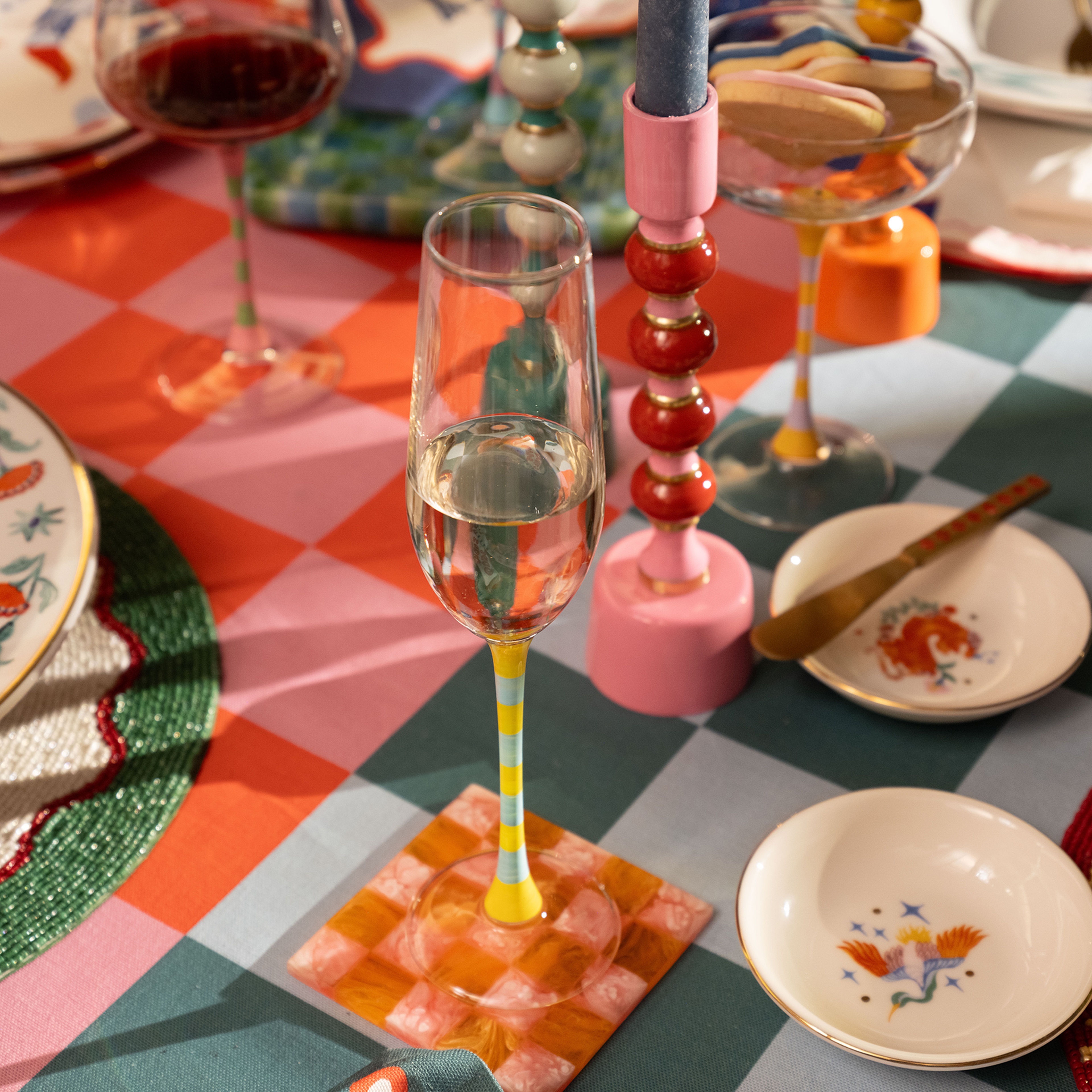 Tanda Reçine Bardak Altlığı 10x10x1 Cm Renkli