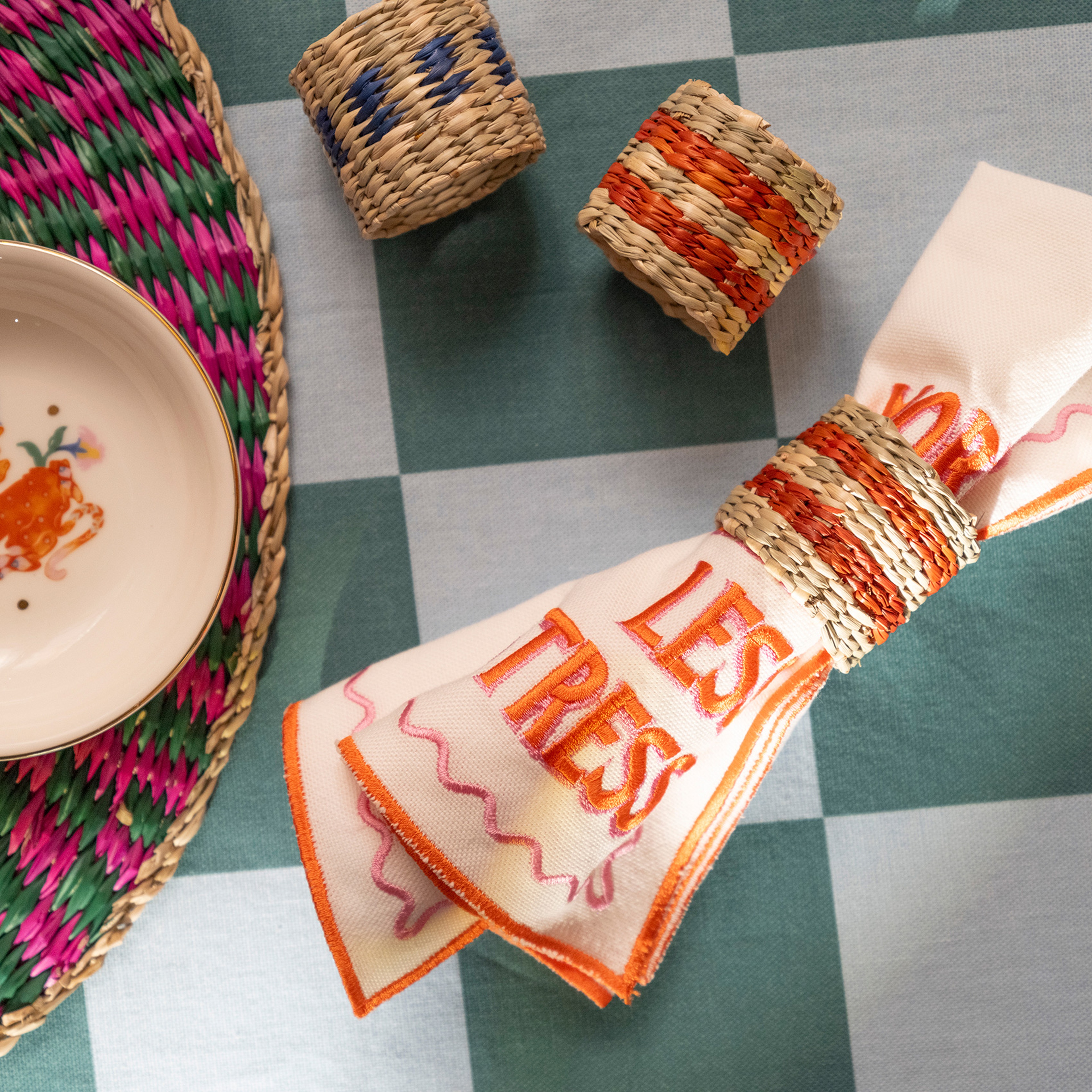 Tam Dao Deniz Çayırı Peçete Halkası 5 Cm Turuncu