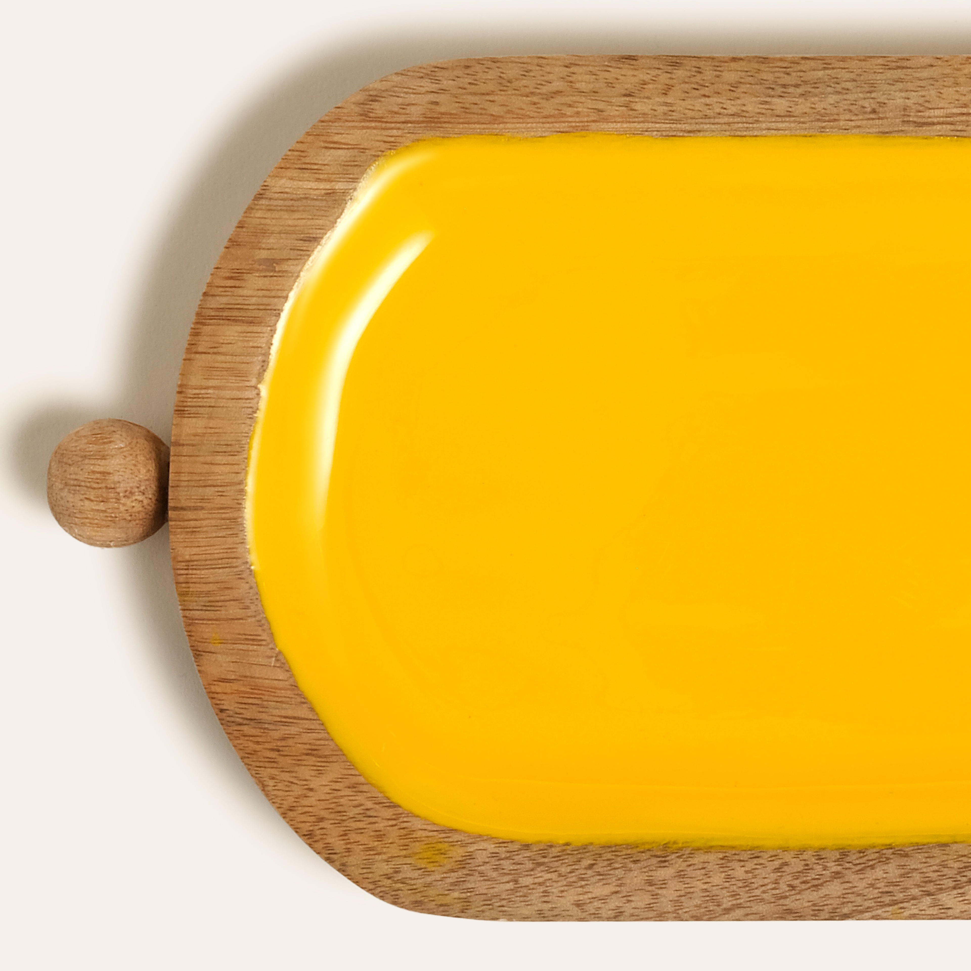 Lakrı Mango Ağacı Tepsi 31x14x2 Cm Sarı