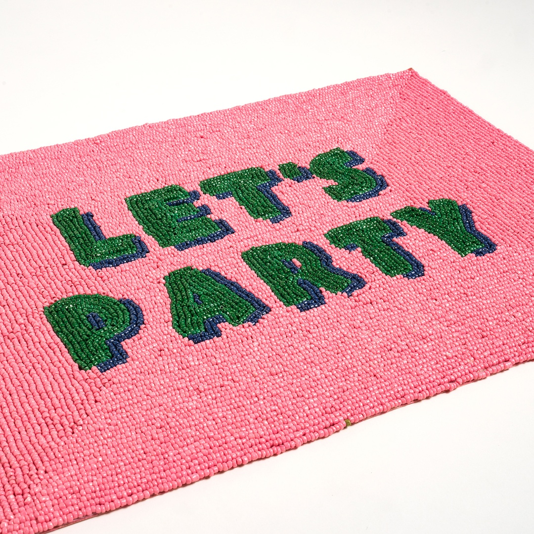 Khanpur Cam Boncuk Amerikan Servis 30x40 Cm Pembe