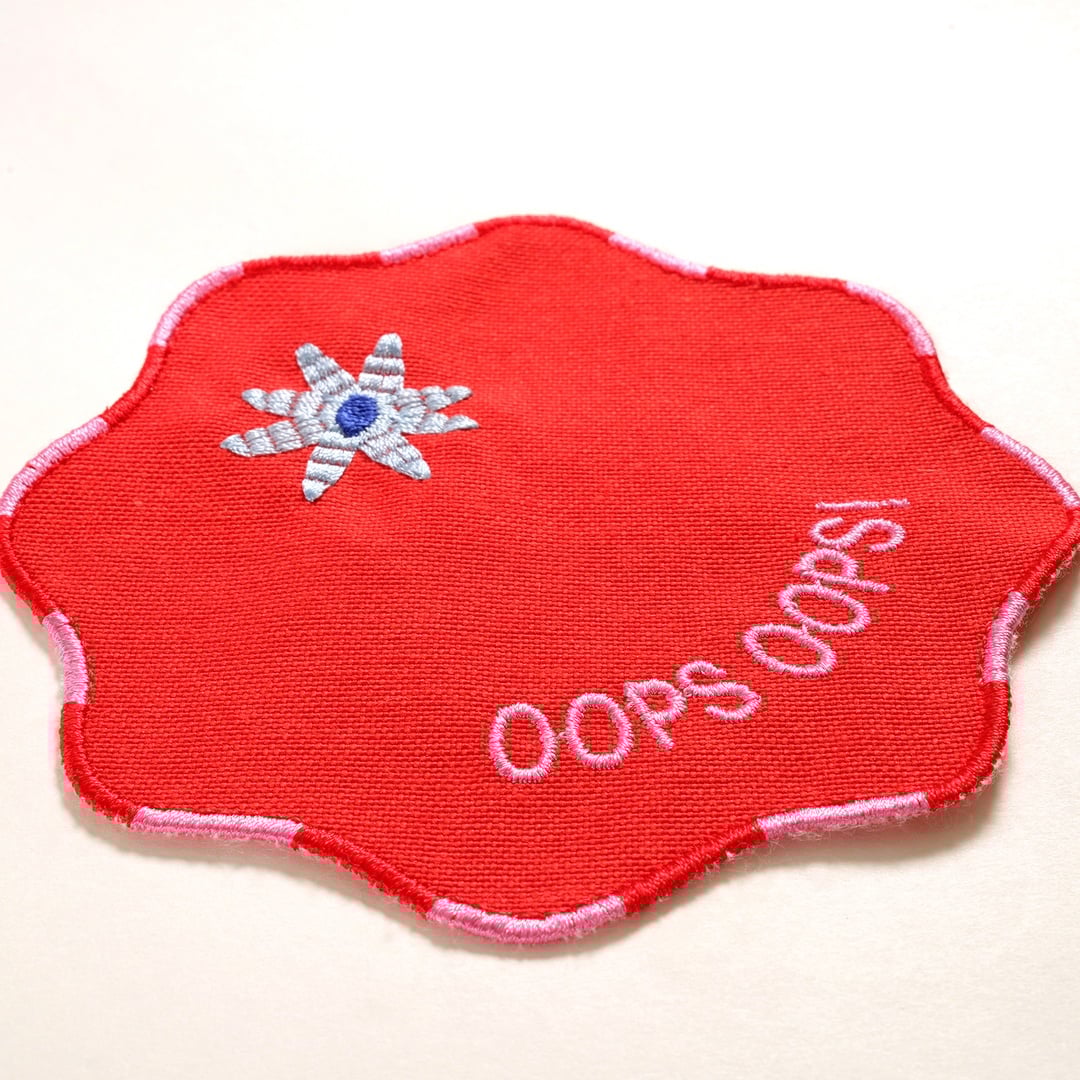 Nilüfer Dijital Baskılı Nakışlı 4'lü Pamuk Bardak Altlığı 13 Cm Renkli