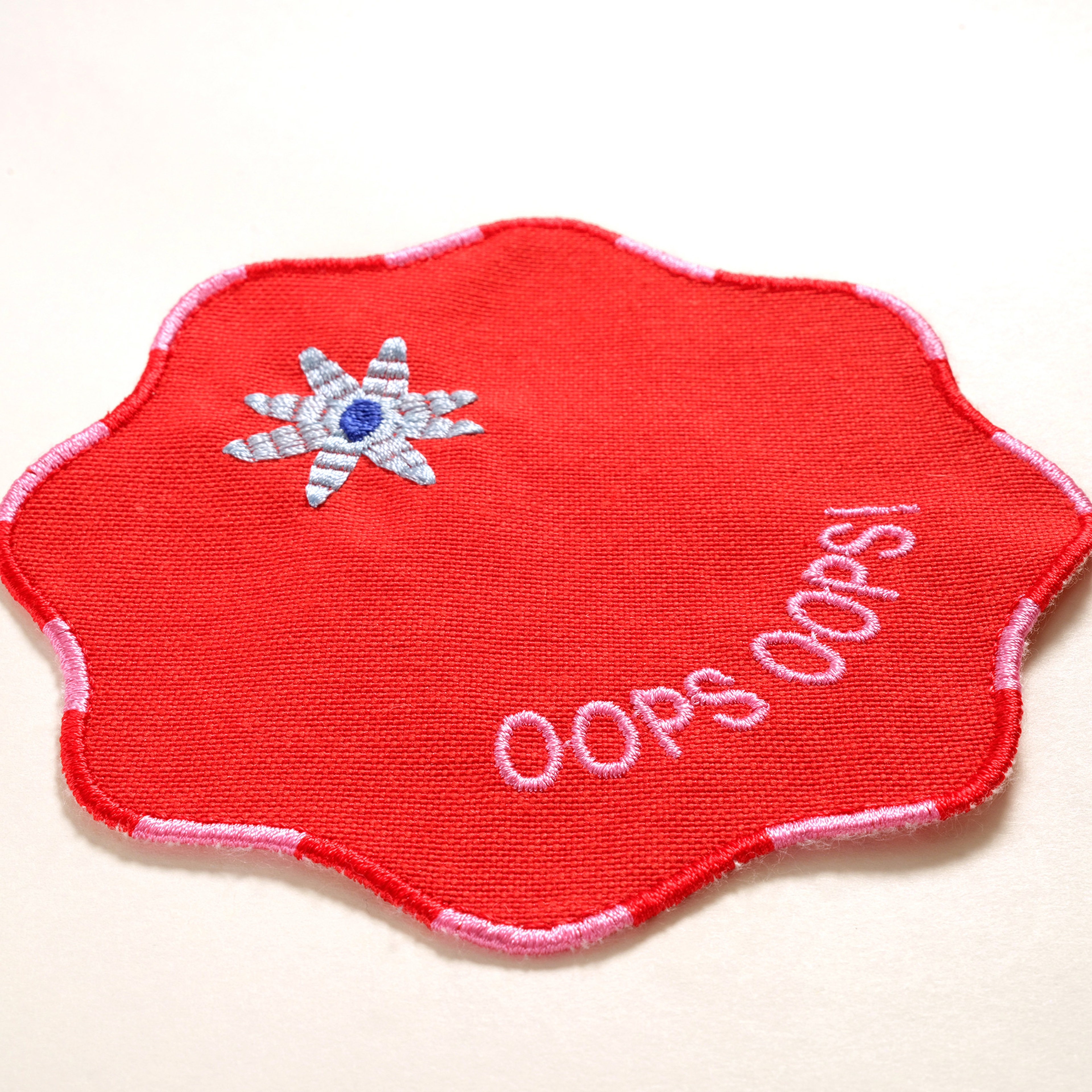 Nilüfer Dijital Baskılı Nakışlı 4'lü Pamuk Bardak Altlığı 13 Cm Renkli