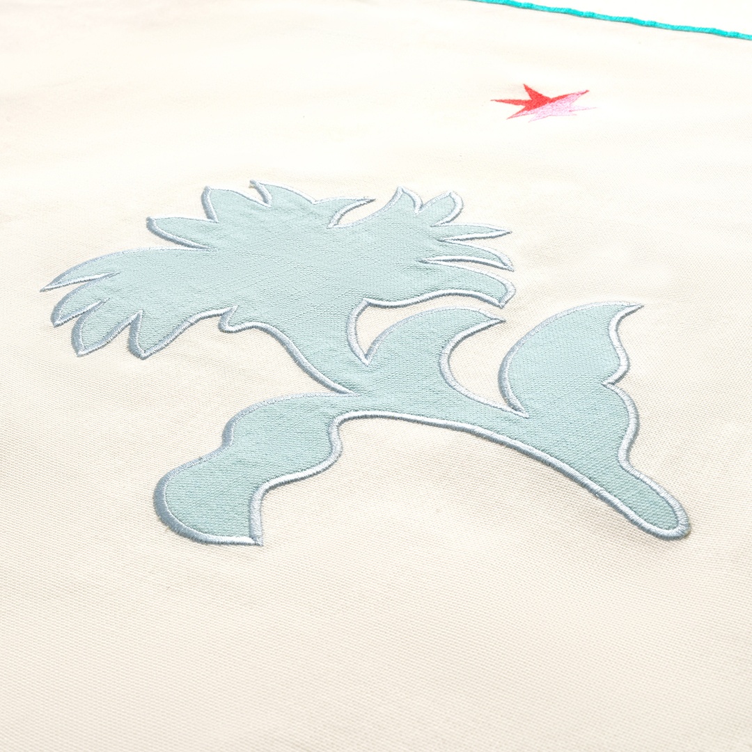 Nilüfer Overloklu Nakışlı Pamuk Runner 50x180 Cm Ekru