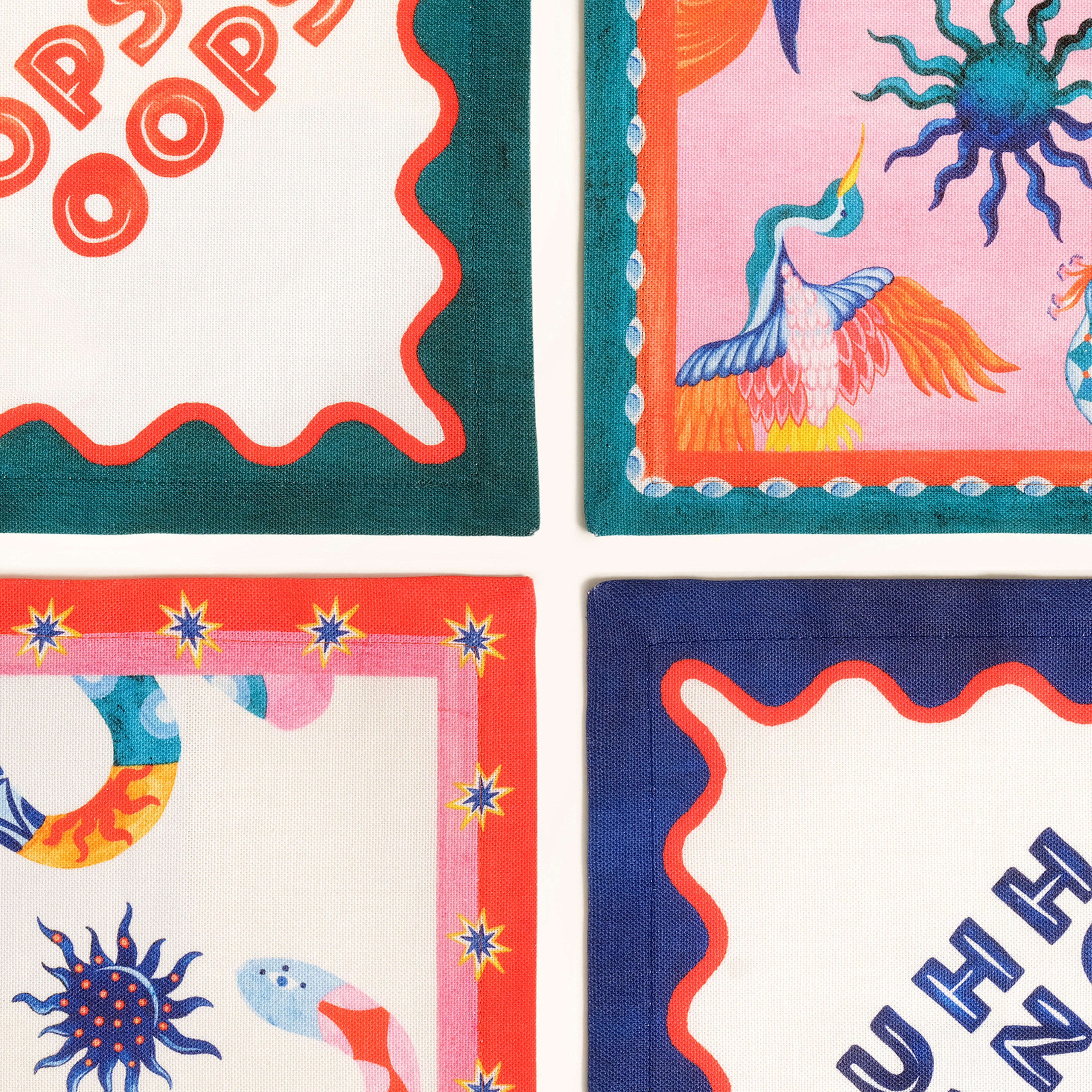 Nilüfer Dijital Baskılı Pamuk Peçete 25x25 Cm Renkli