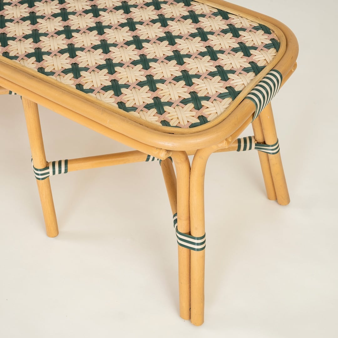Java Rattan - Synthetıc Bench 120x40x45 Cm Yeşil
