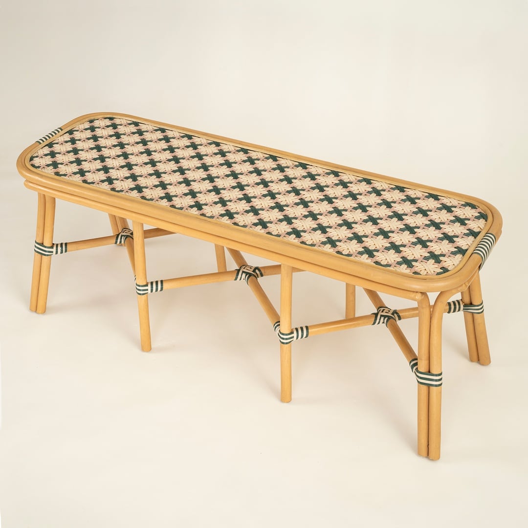 Java Rattan - Synthetıc Bench 120x40x45 Cm Yeşil