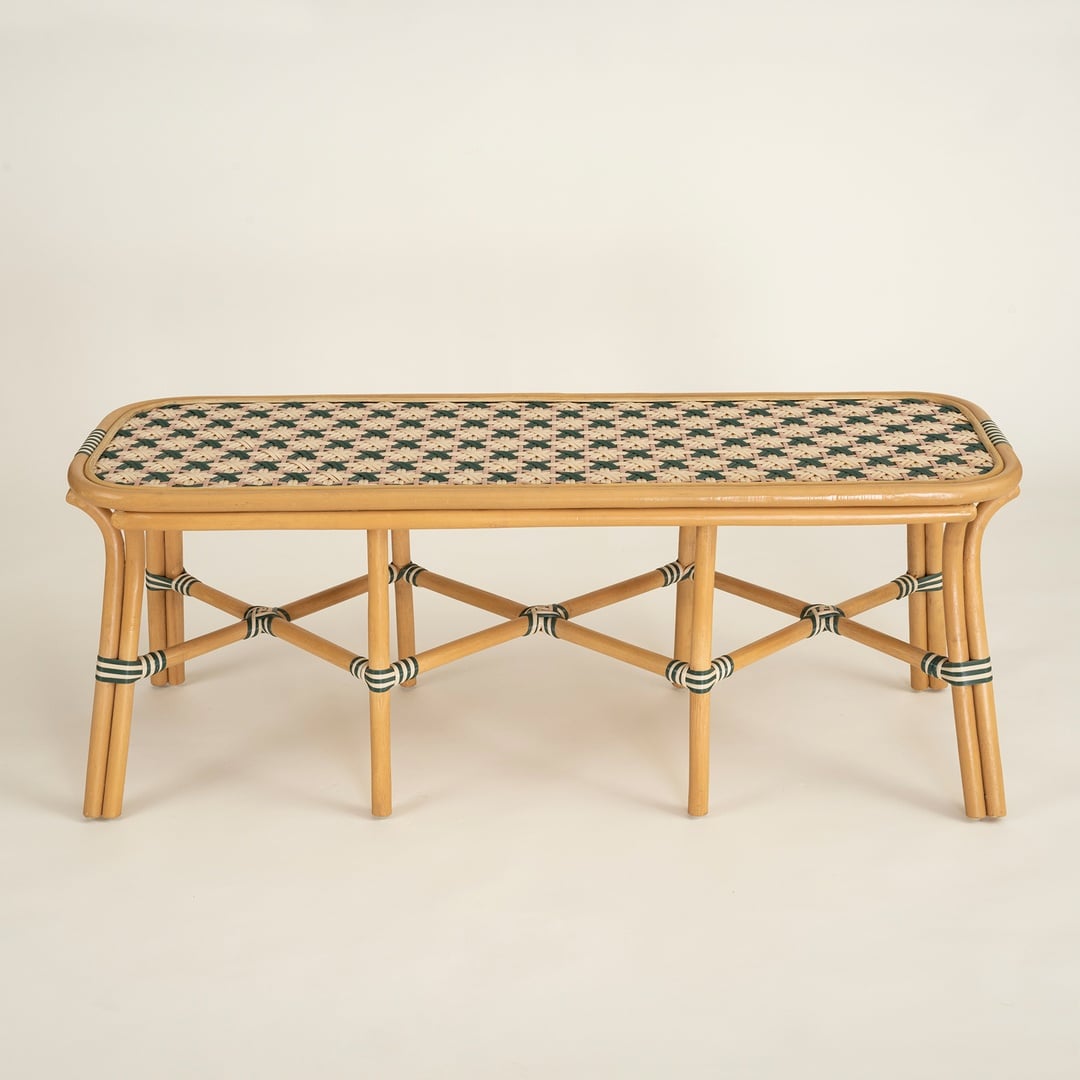 Java Rattan - Synthetıc Bench 120x40x45 Cm Yeşil