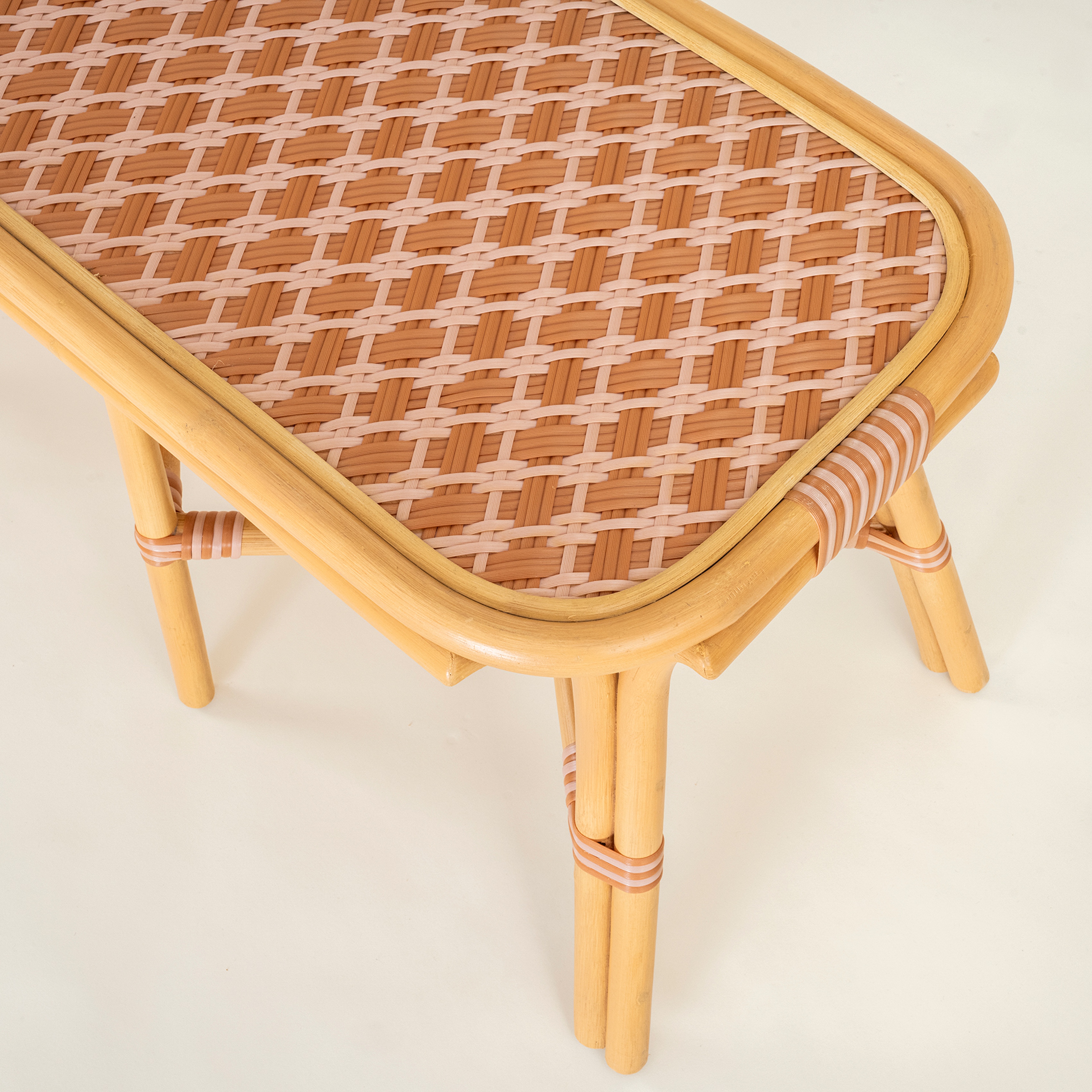 Java Rattan - Synthetıc Bench 120x40x45 Cm Turuncu