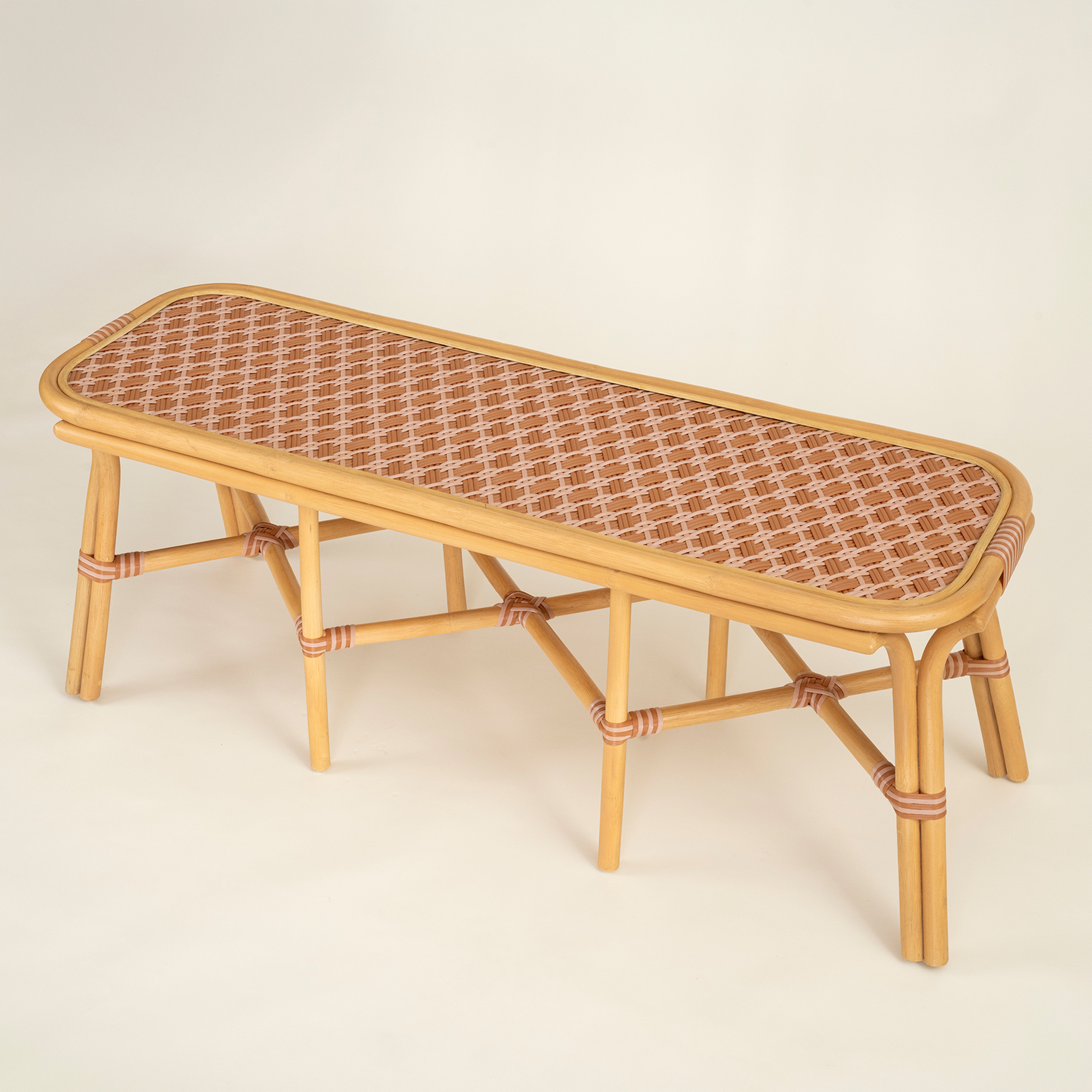 Java Rattan - Synthetıc Bench 120x40x45 Cm Turuncu
