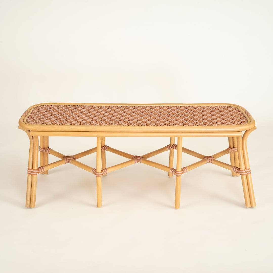 Java Rattan - Synthetıc Bench 120x40x45 Cm Turuncu