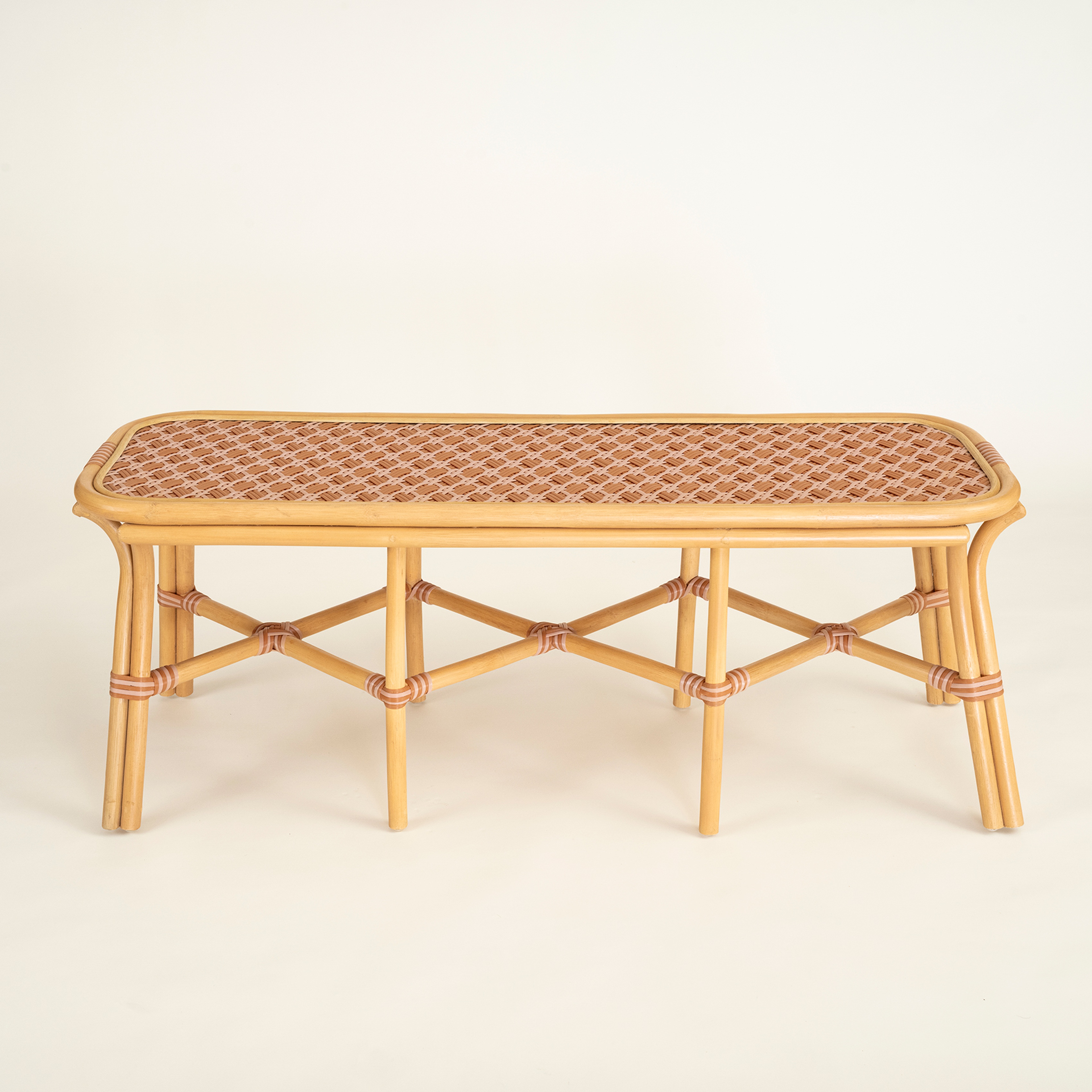 Java Rattan - Synthetıc Bench 120x40x45 Cm Turuncu