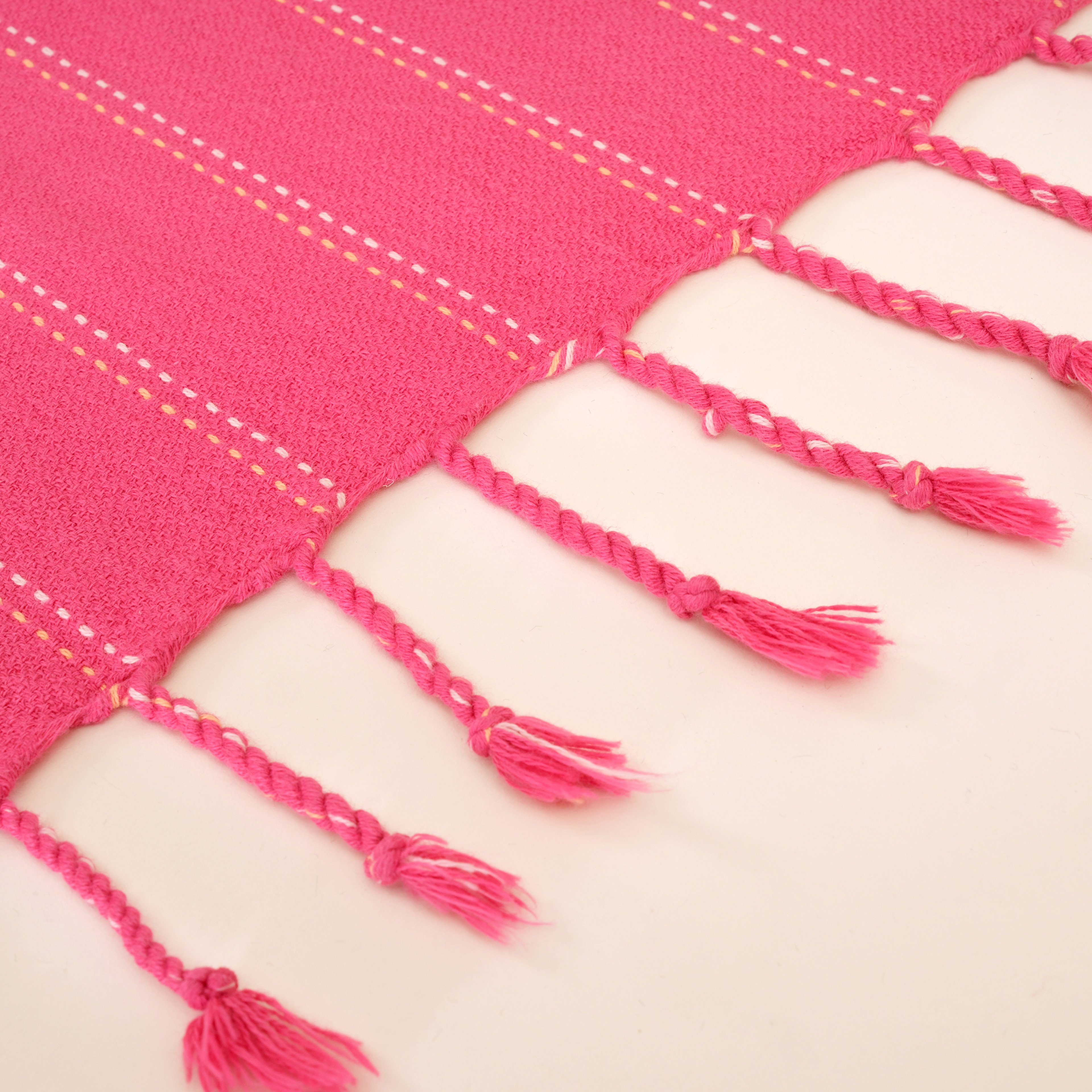 Baklan İplik Boyalı Pamuk %100 Pamuk Peştamal 90x170 Cm Fuşya