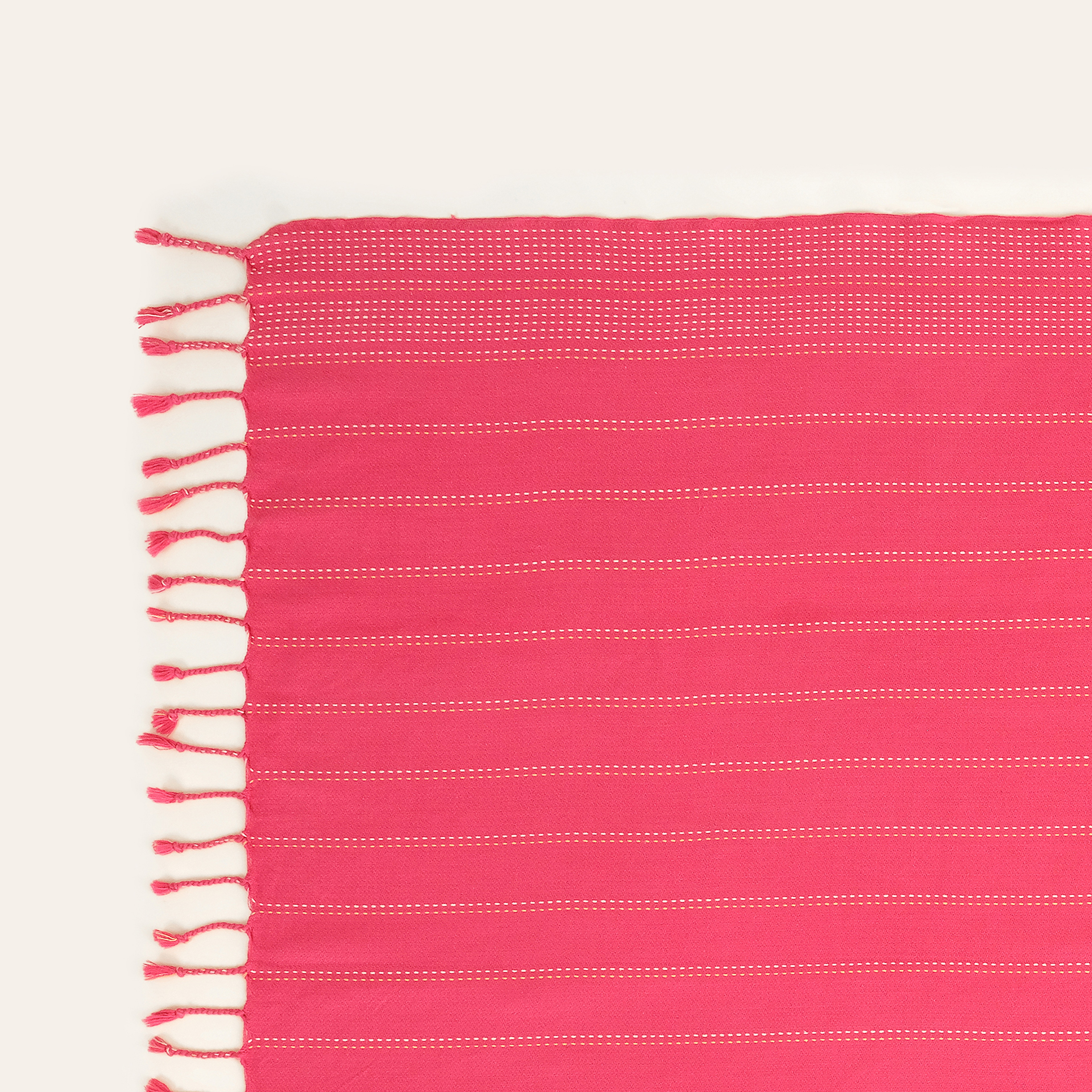 Baklan İplik Boyalı Pamuk %100 Pamuk Peştamal 90x170 Cm Fuşya