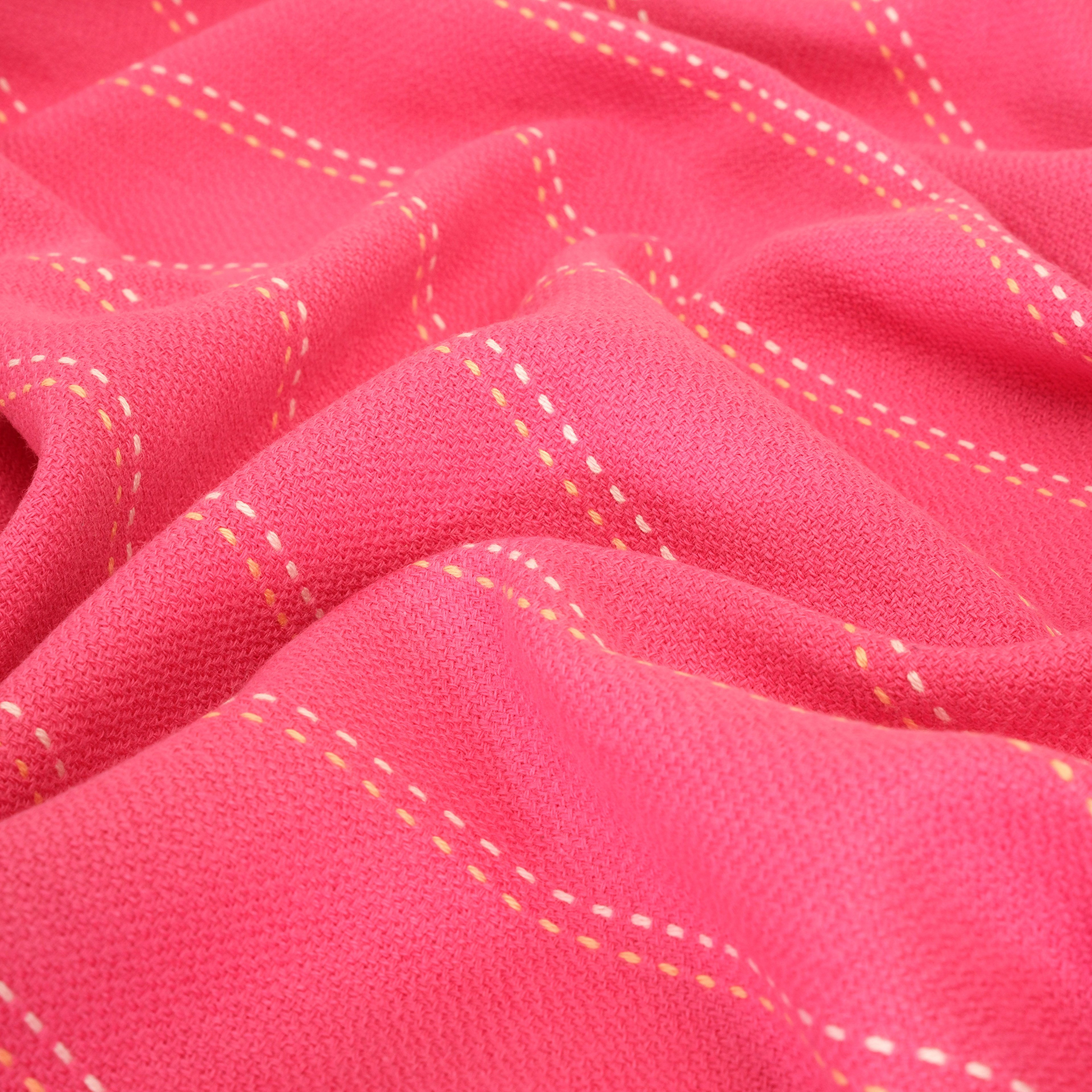 Baklan İplik Boyalı Pamuk %100 Pamuk Peştamal 90x170 Cm Fuşya