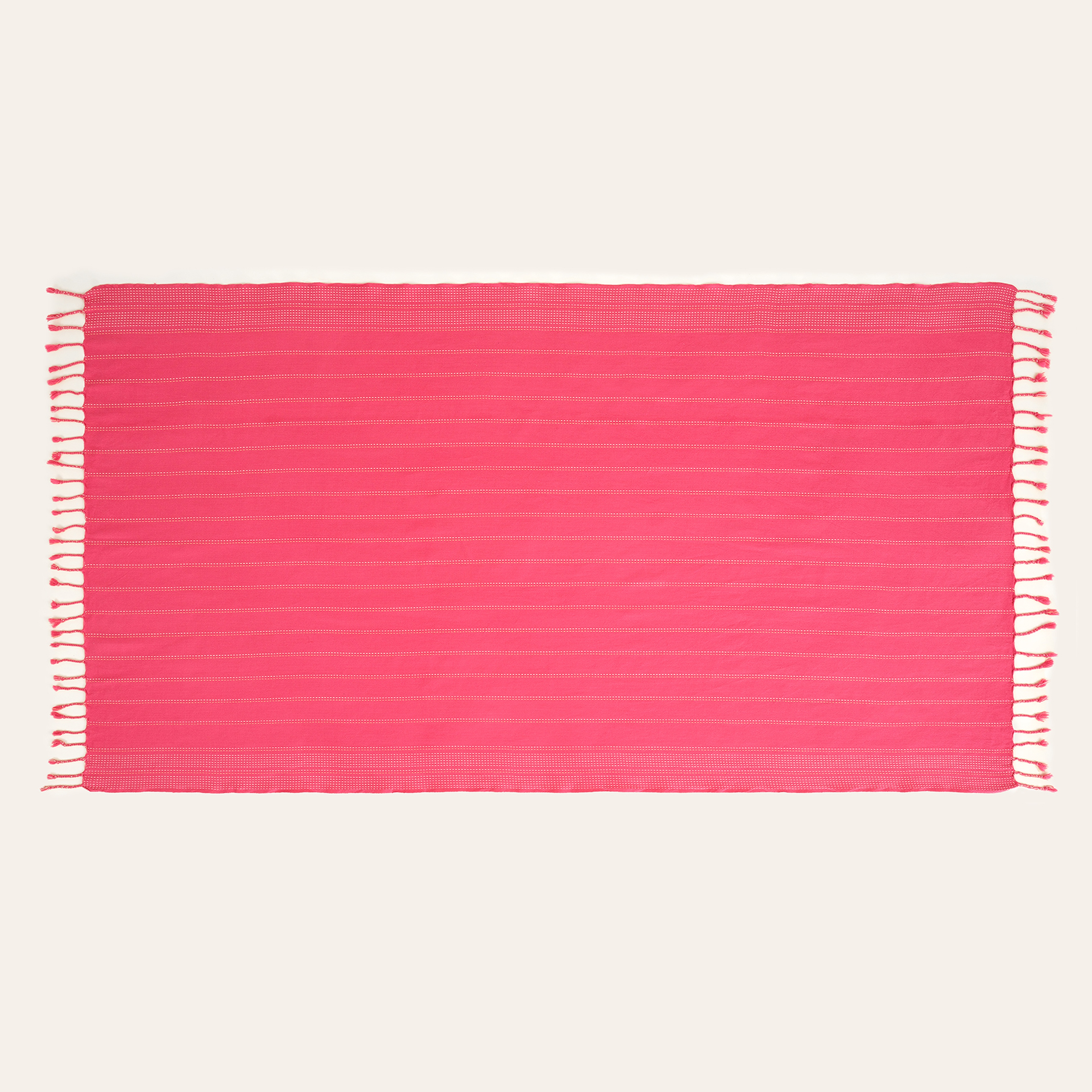 Baklan İplik Boyalı Pamuk %100 Pamuk Peştamal 90x170 Cm Fuşya