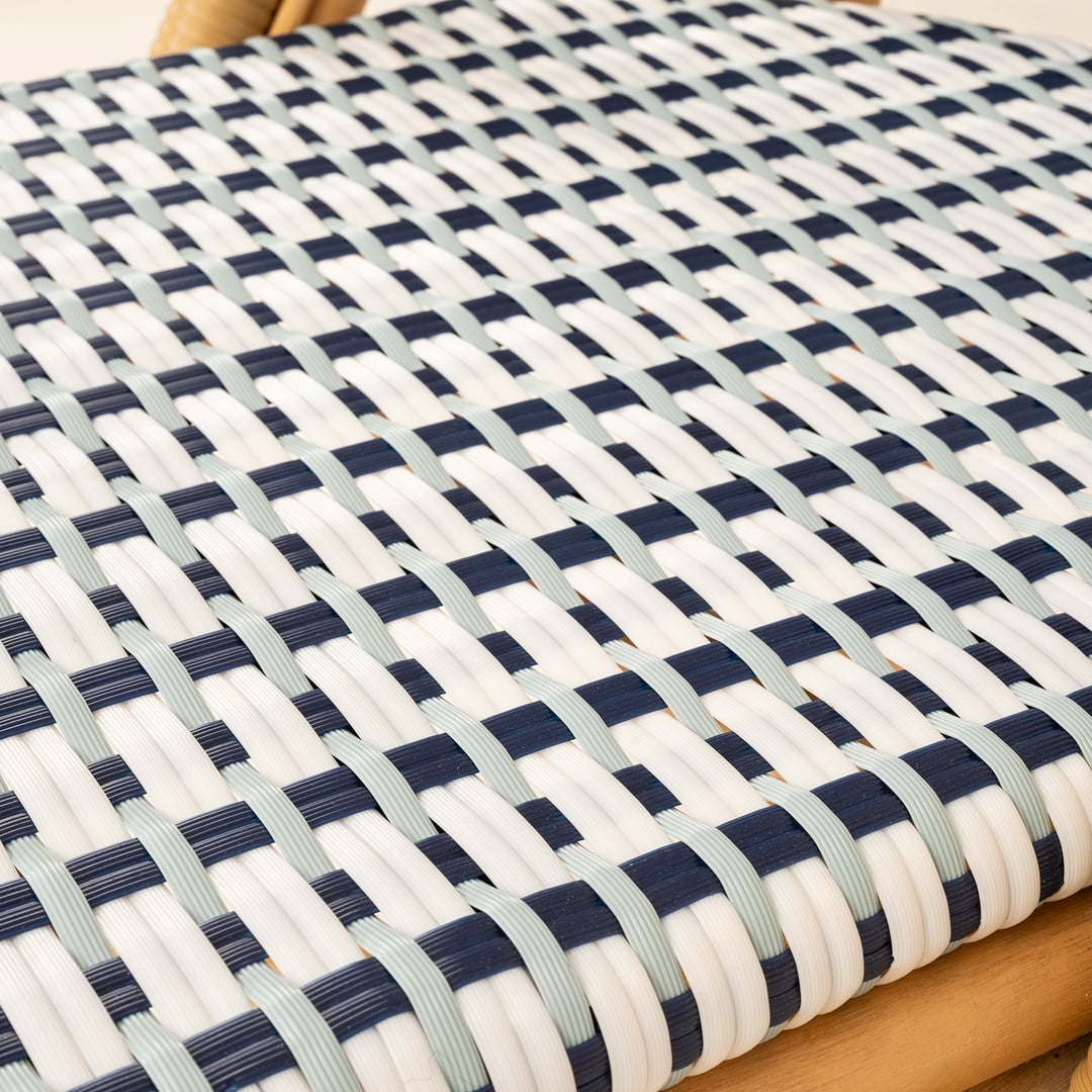 Java Rattan - Synthetıc Sandalye 58x48x90 Cm Mavi