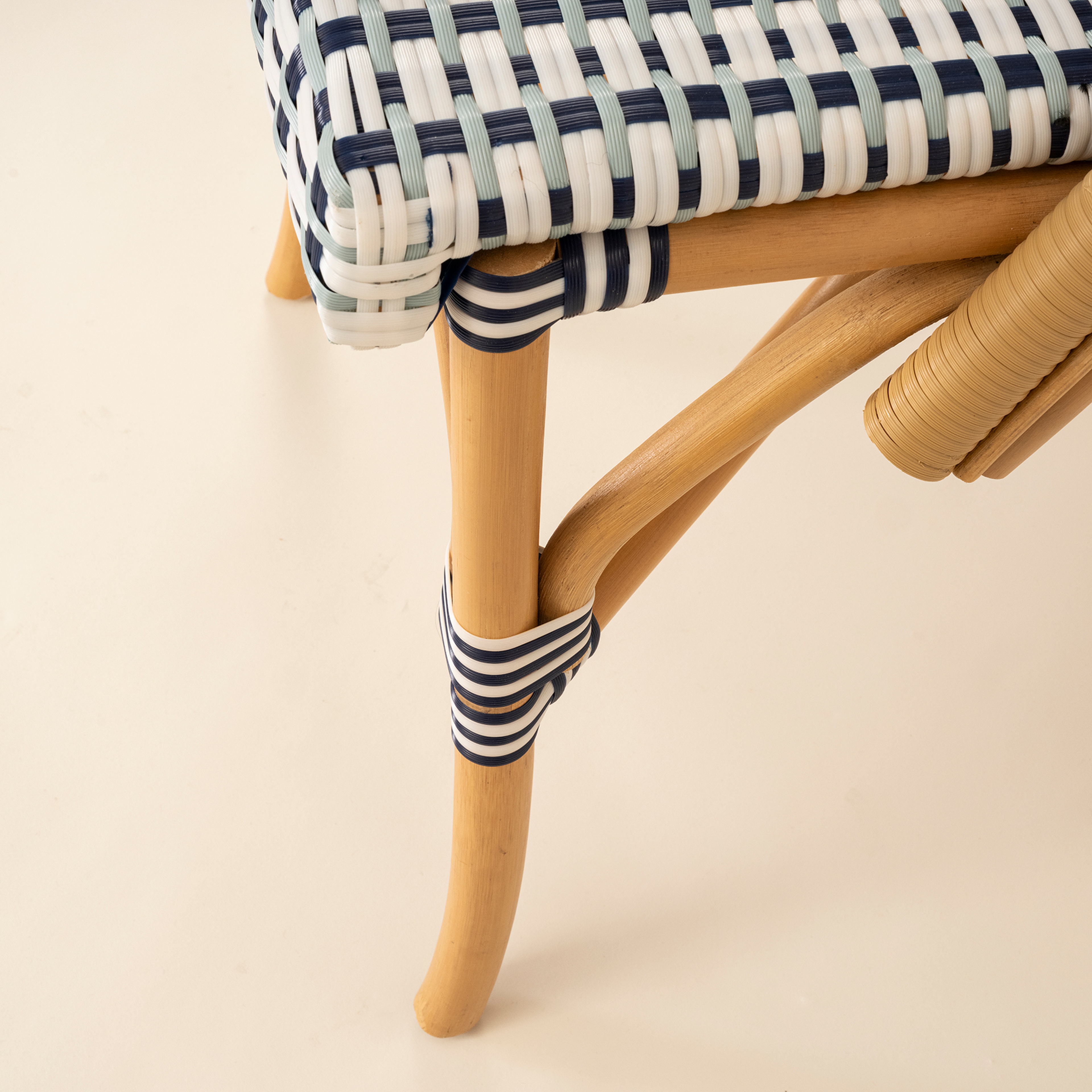 Java Rattan - Synthetıc Sandalye 58x48x90 Cm Mavi