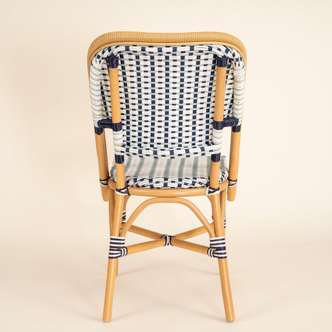 Java Rattan - Synthetıc Sandalye 58x48x90 Cm Mavi