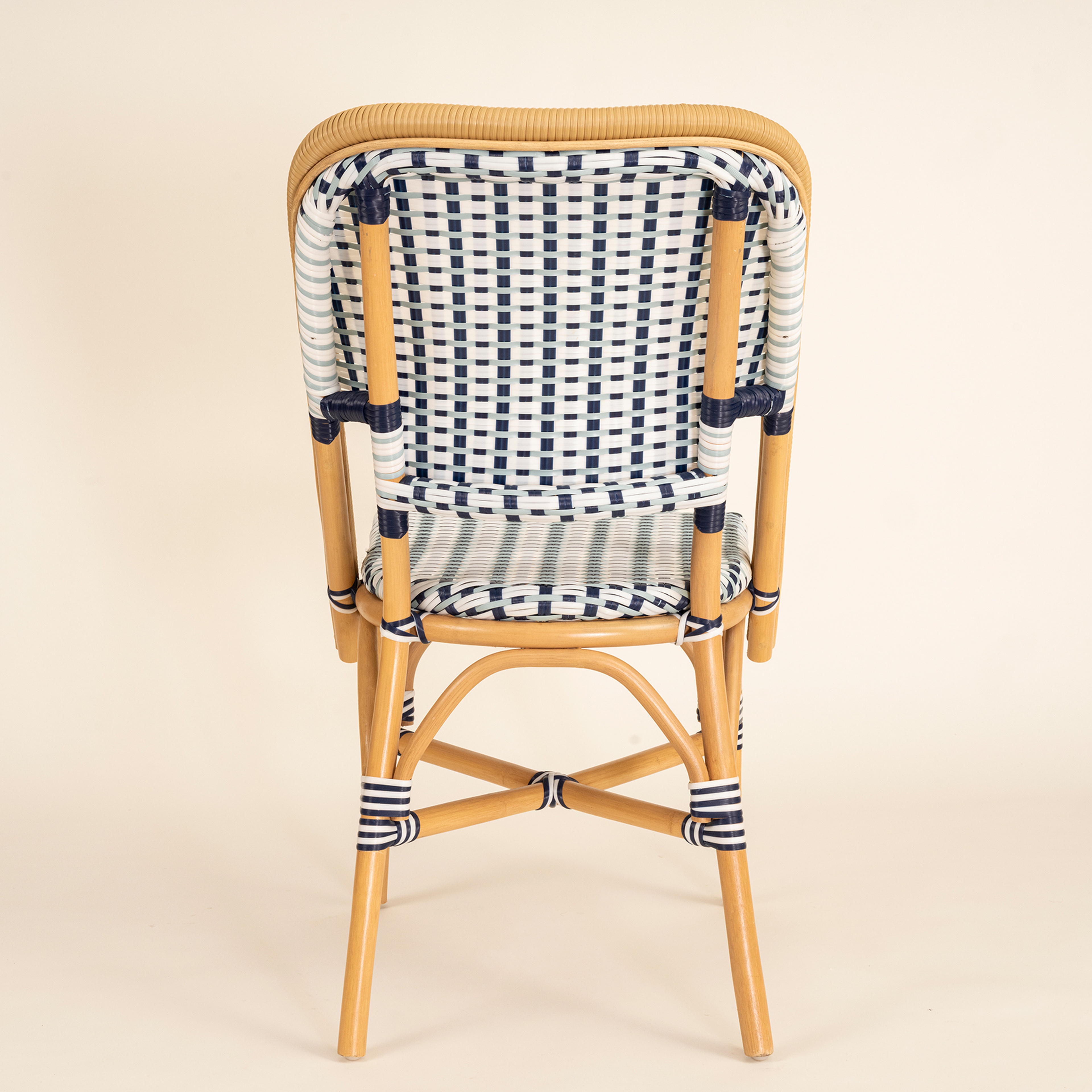 Java Rattan - Synthetıc Sandalye 58x48x90 Cm Mavi