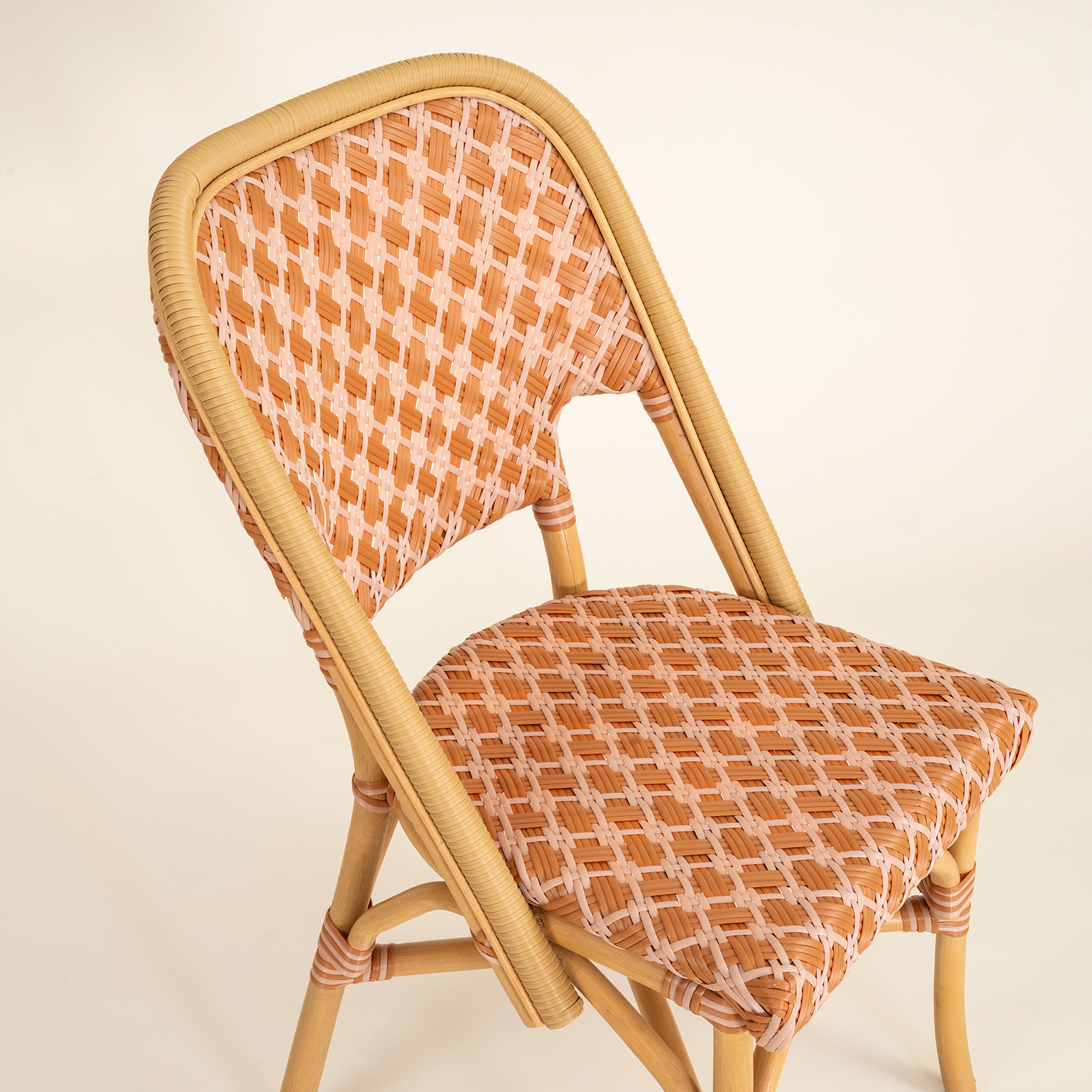 Java Rattan - Synthetıc Sandalye 58x48x90 Cm Turuncu