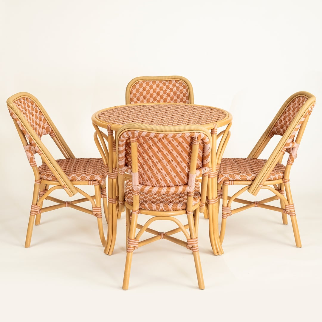 Java Rattan - Synthetıc Sandalye 58x48x90 Cm Turuncu