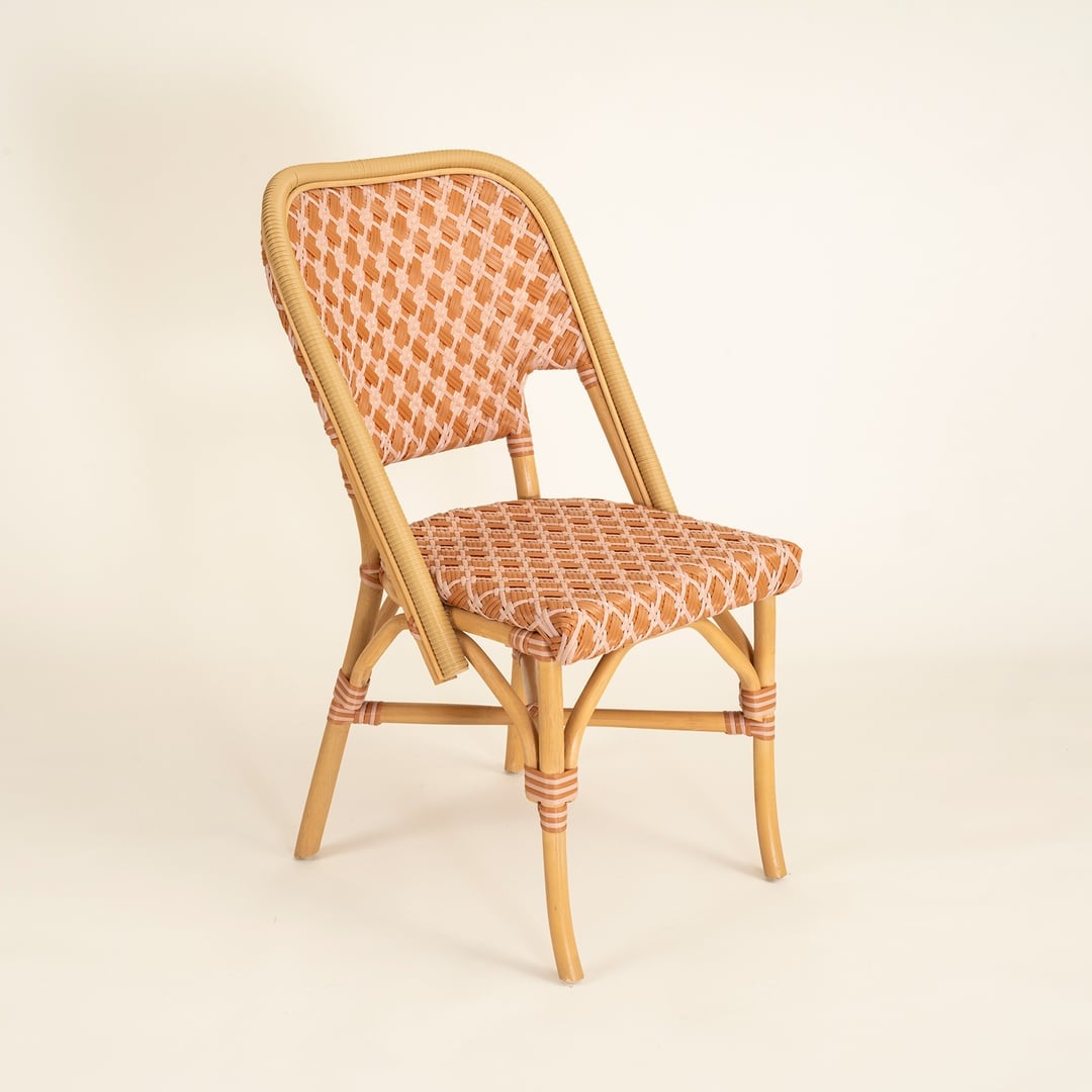 Java Rattan - Synthetıc Sandalye 58x48x90 Cm Turuncu