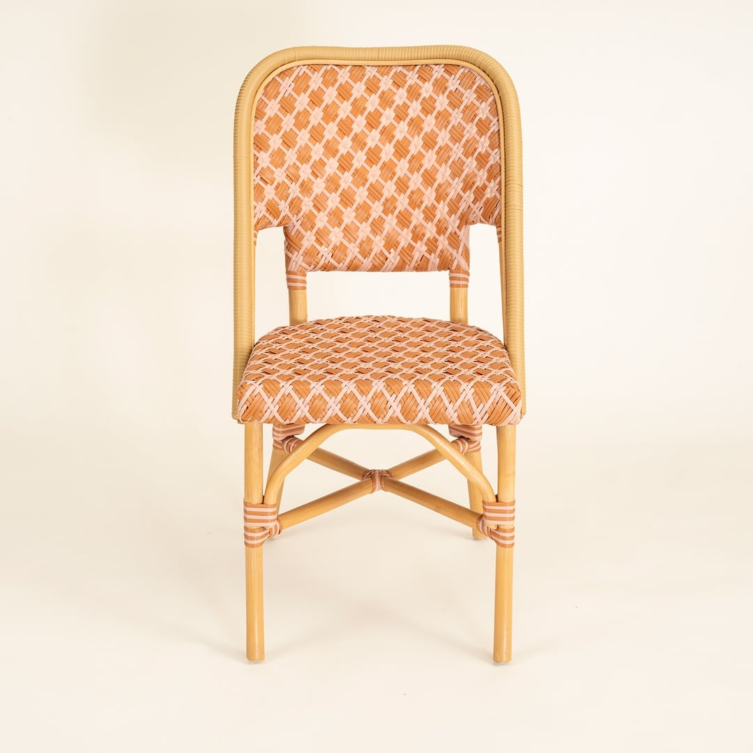 Java Rattan - Synthetıc Sandalye 58x48x90 Cm Turuncu