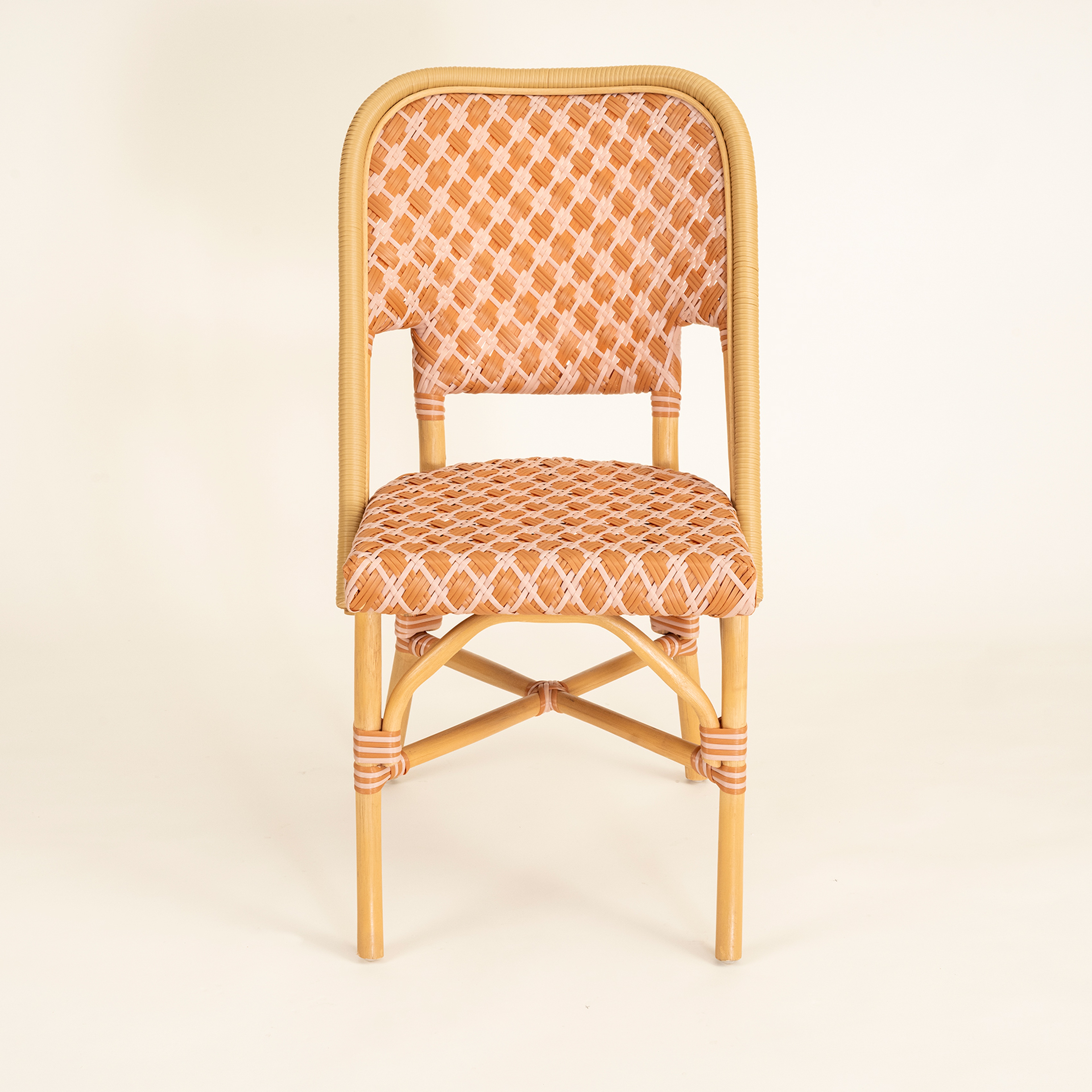 Java Rattan - Synthetıc Sandalye 58x48x90 Cm Turuncu