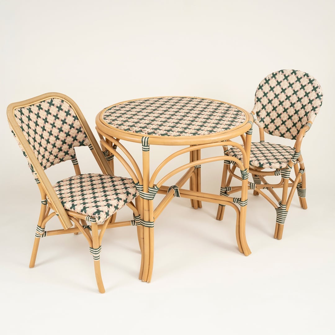 Java Rattan - Synthetıc Sandalye 58x48x90 Cm Yeşil