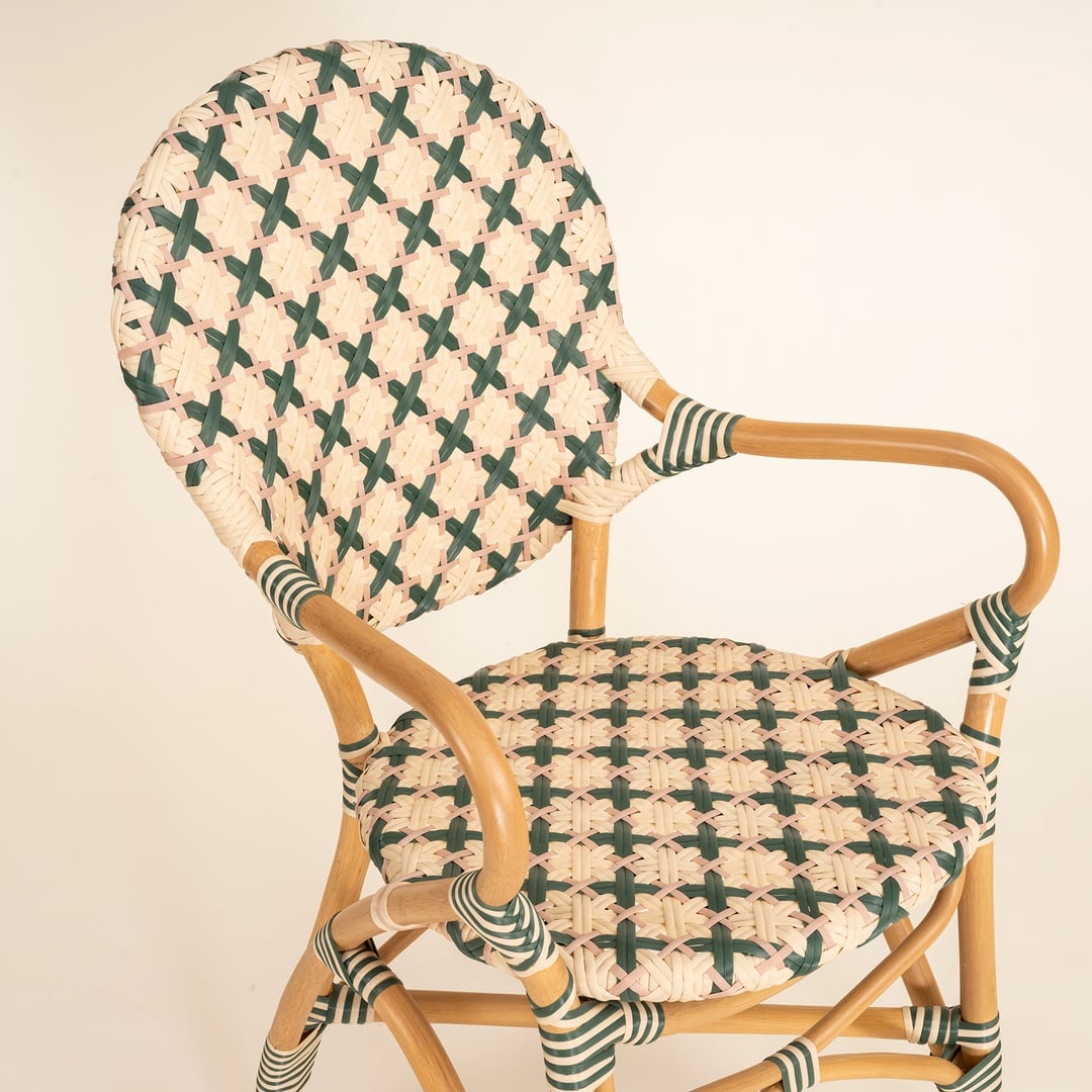 Java Rattan - Synthetıc Sandalye 56,5x49,5x92 Cm Yeşil