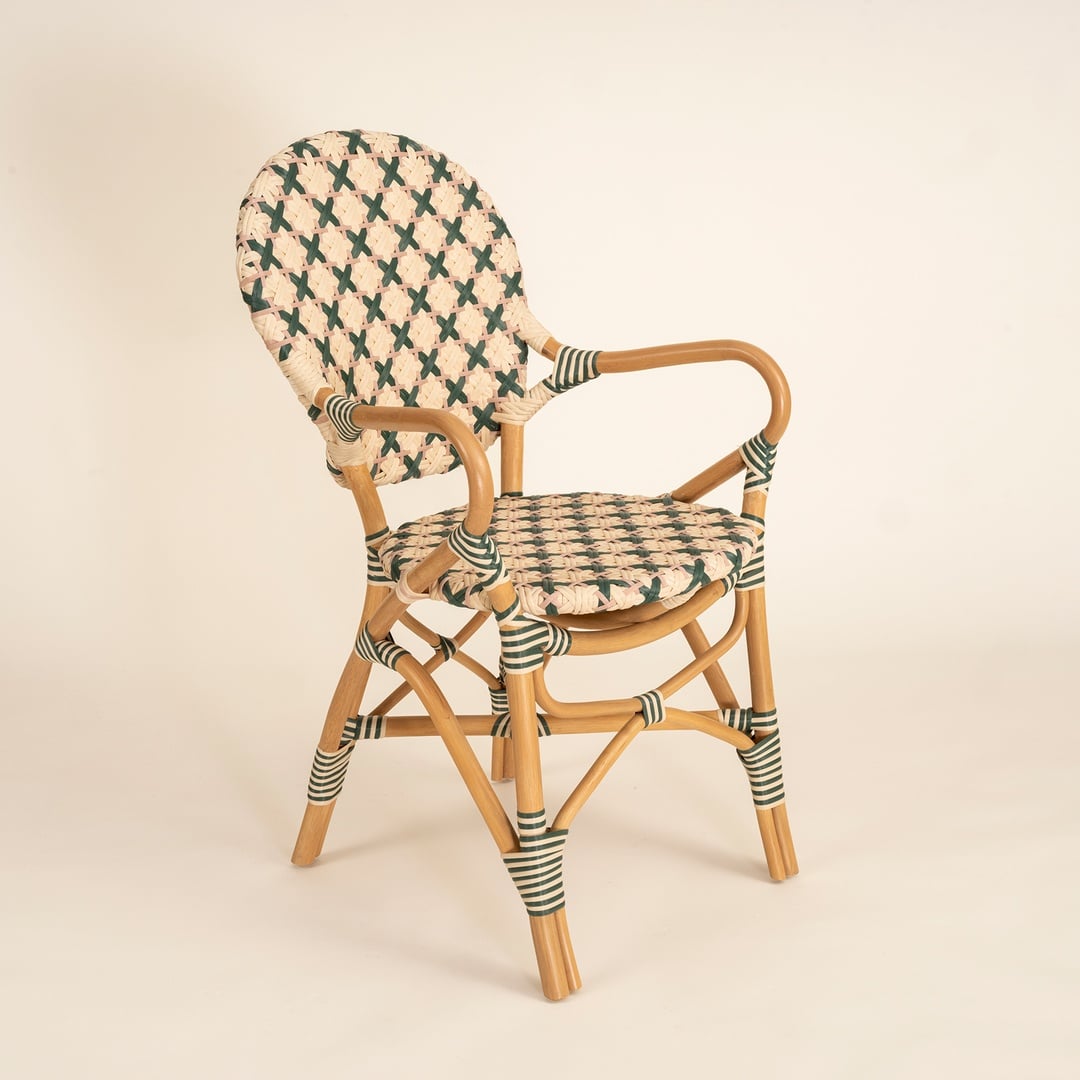 Java Rattan - Synthetıc Sandalye 56,5x49,5x92 Cm Yeşil