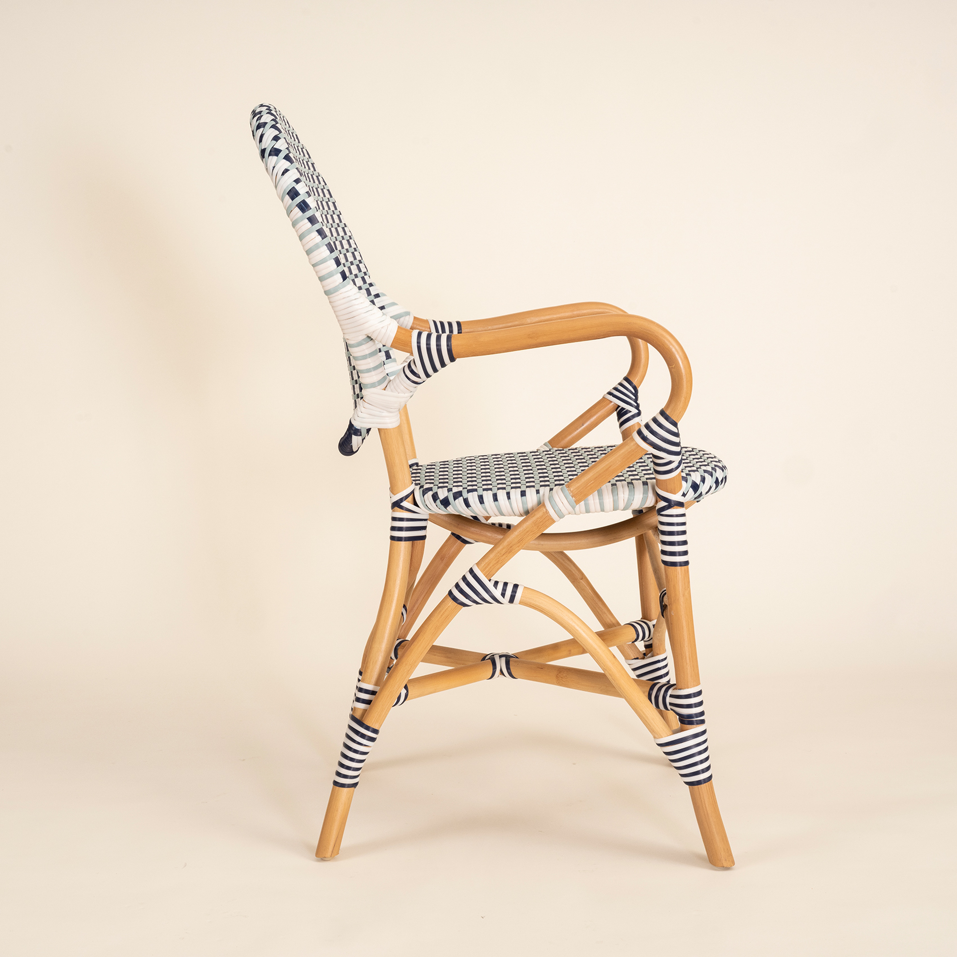 Java Rattan - Synthetıc Sandalye 56,5x49,5x92 Cm Mavi