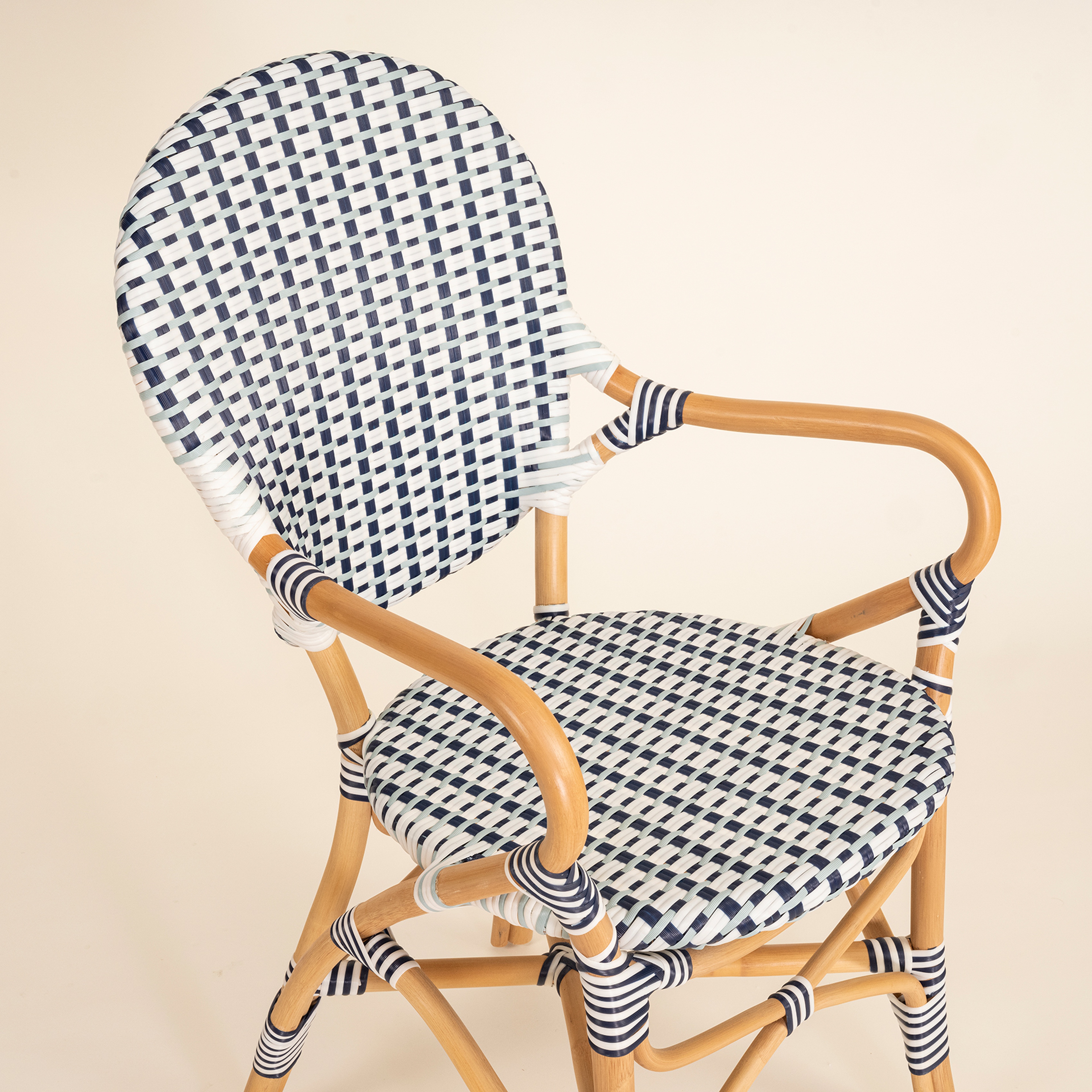 Java Rattan - Synthetıc Sandalye 56,5x49,5x92 Cm Mavi