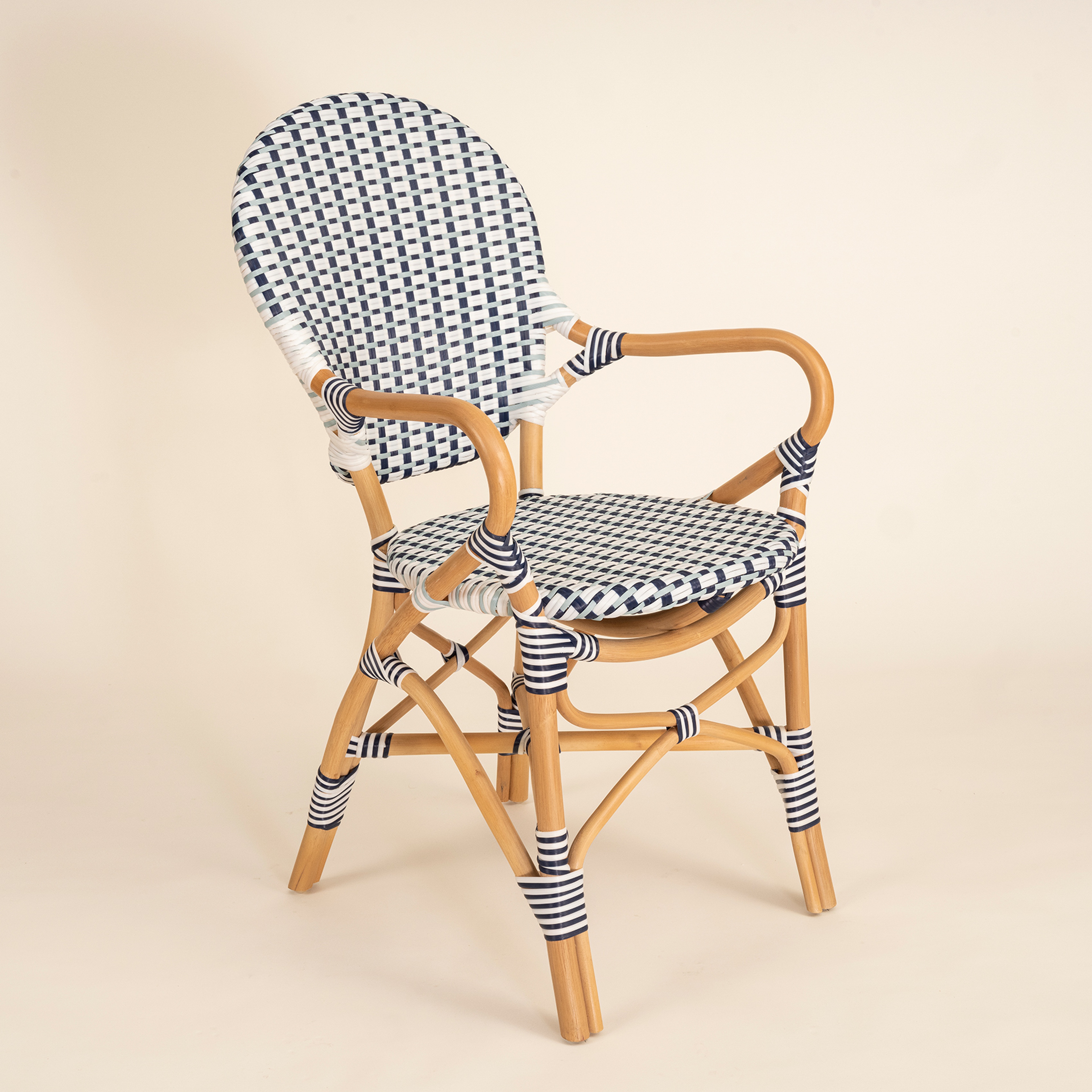 Java Rattan - Synthetıc Sandalye 56,5x49,5x92 Cm Mavi